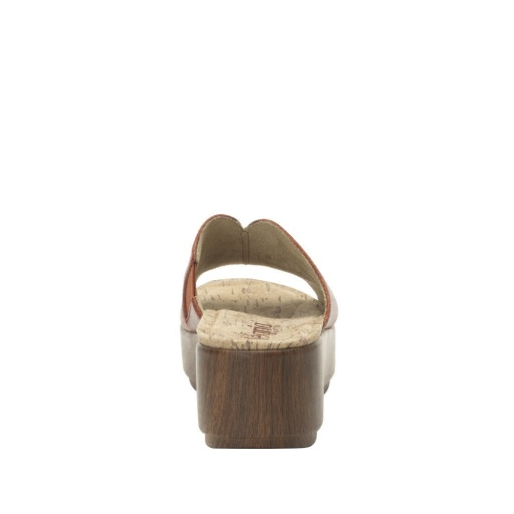 Alegria Triniti Comfort Arch Support Women's Slide Sandal - Garnet - side view