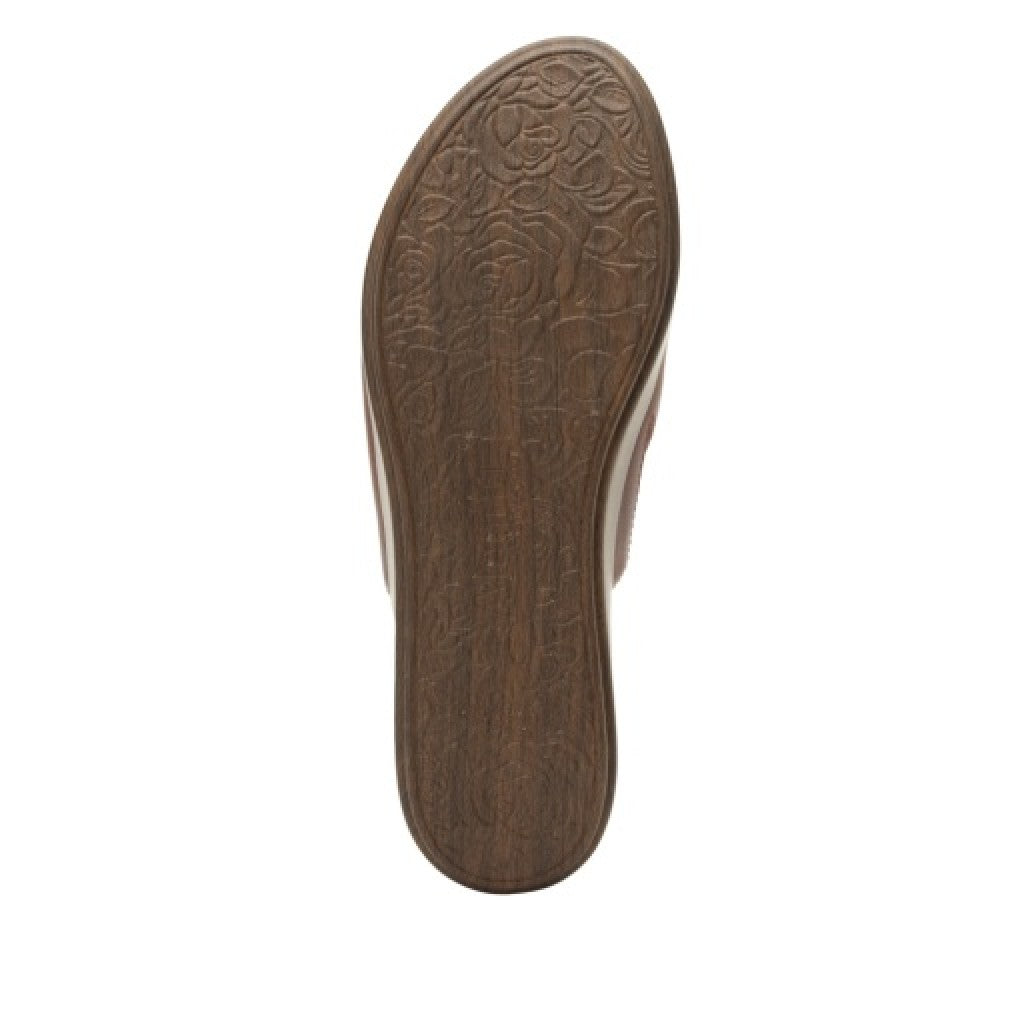 Alegria Triniti Comfort Arch Support Women's Slide Sandal - Garnet - front view
