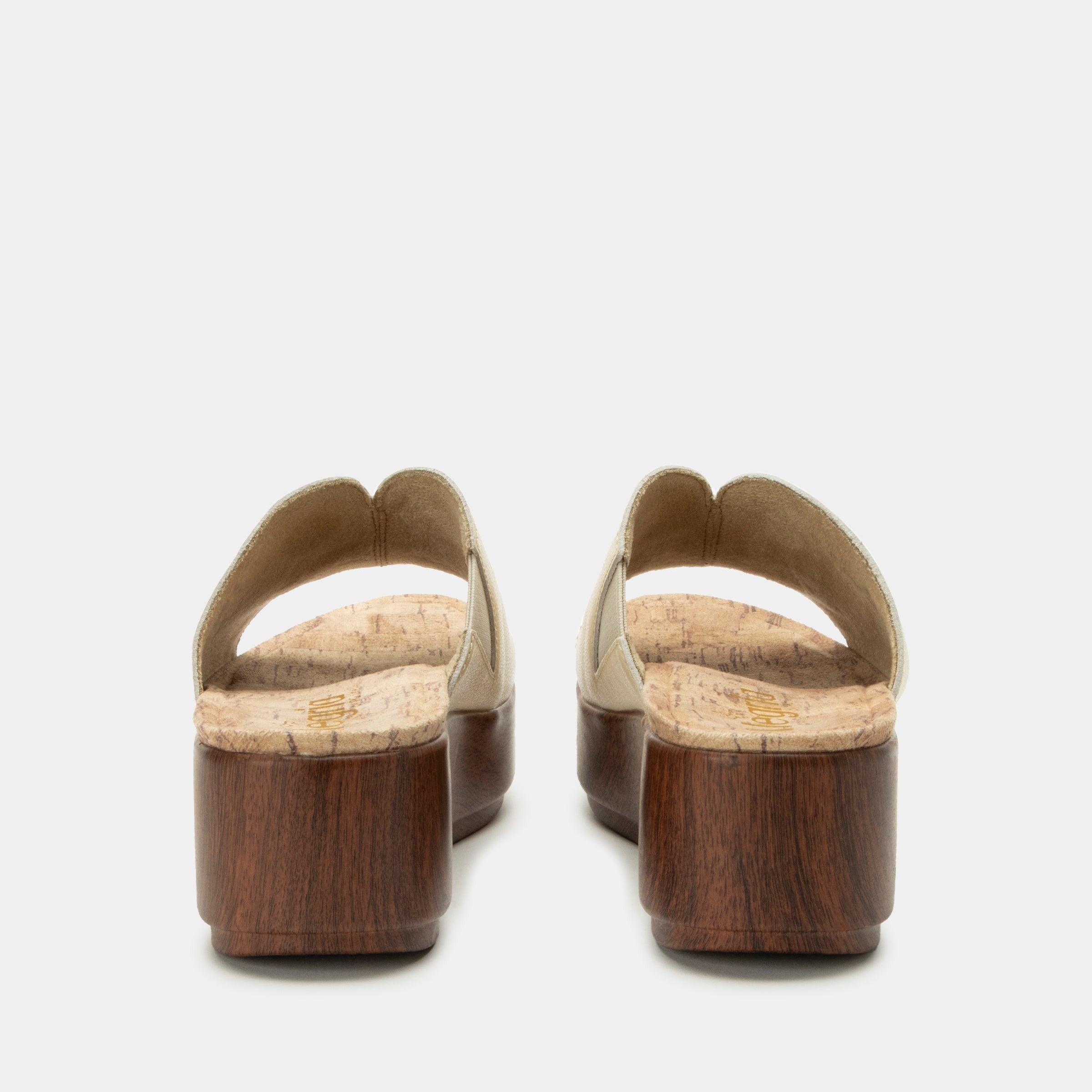 Alegria Triniti Comfort Arch Support Women's Slide Sandal - Ivory - side view