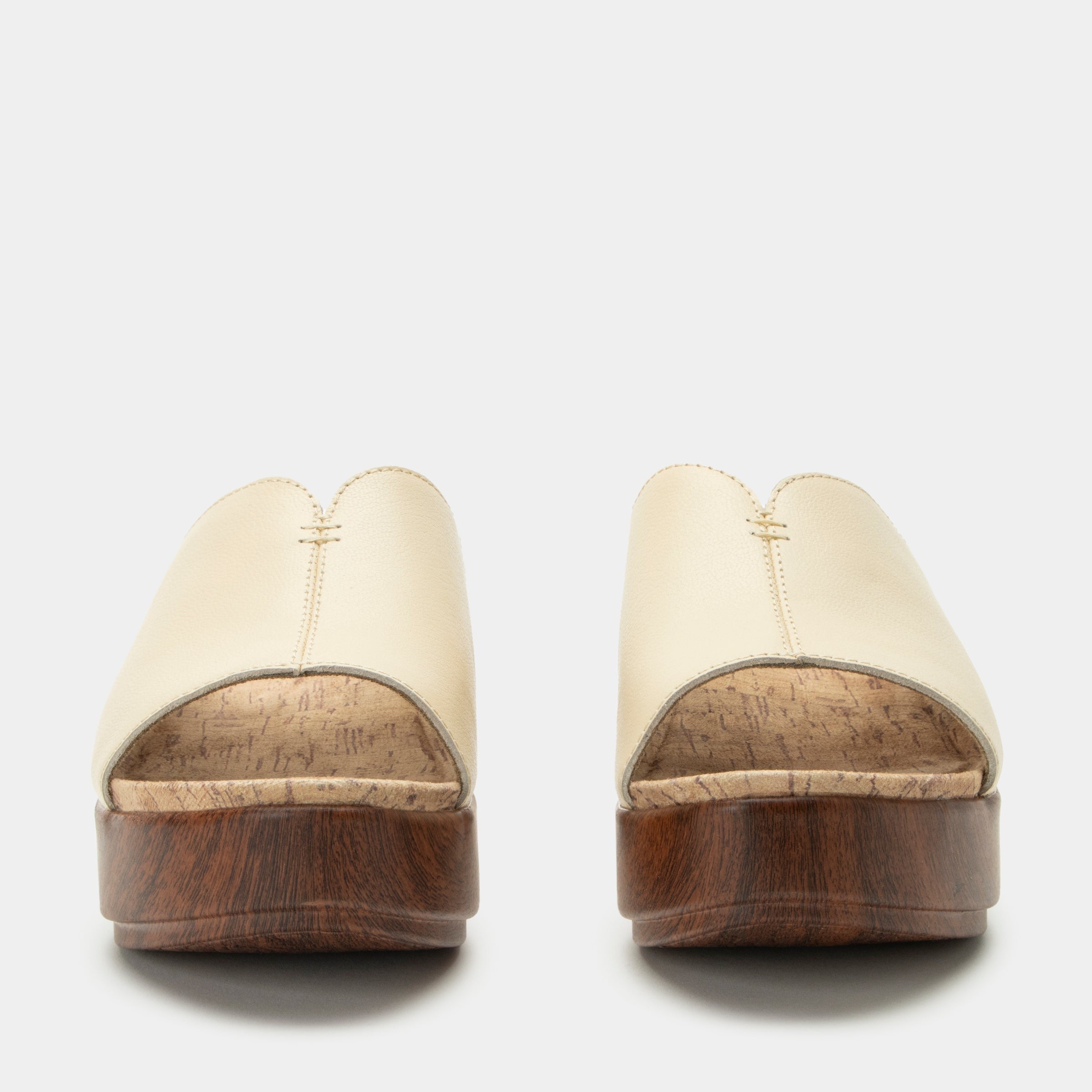 Alegria Triniti Comfort Arch Support Women's Slide Sandal - Ivory - front view