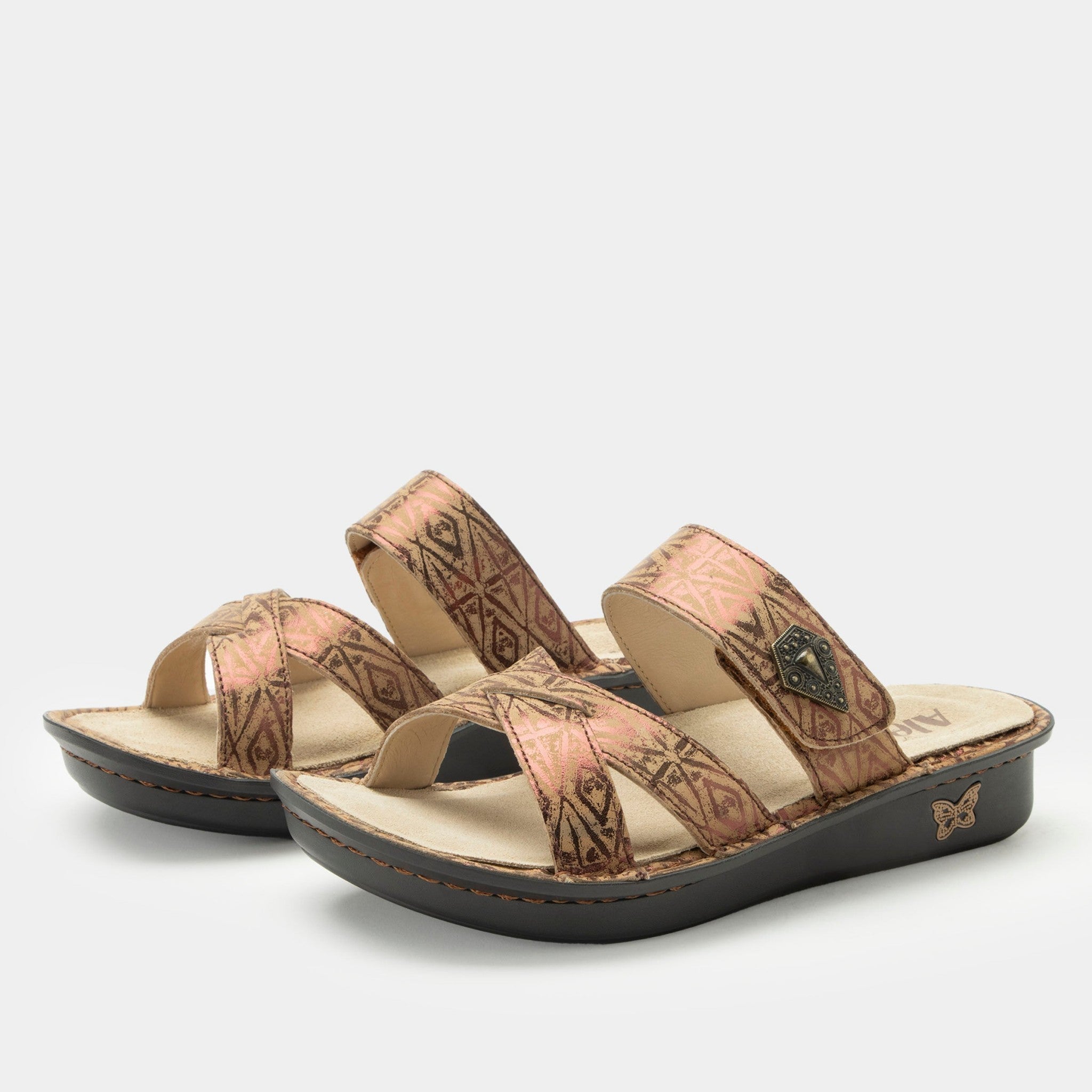 Alegria Victoriah Spherical Comfort Arch Support Women's Slide Sandal in Relic
