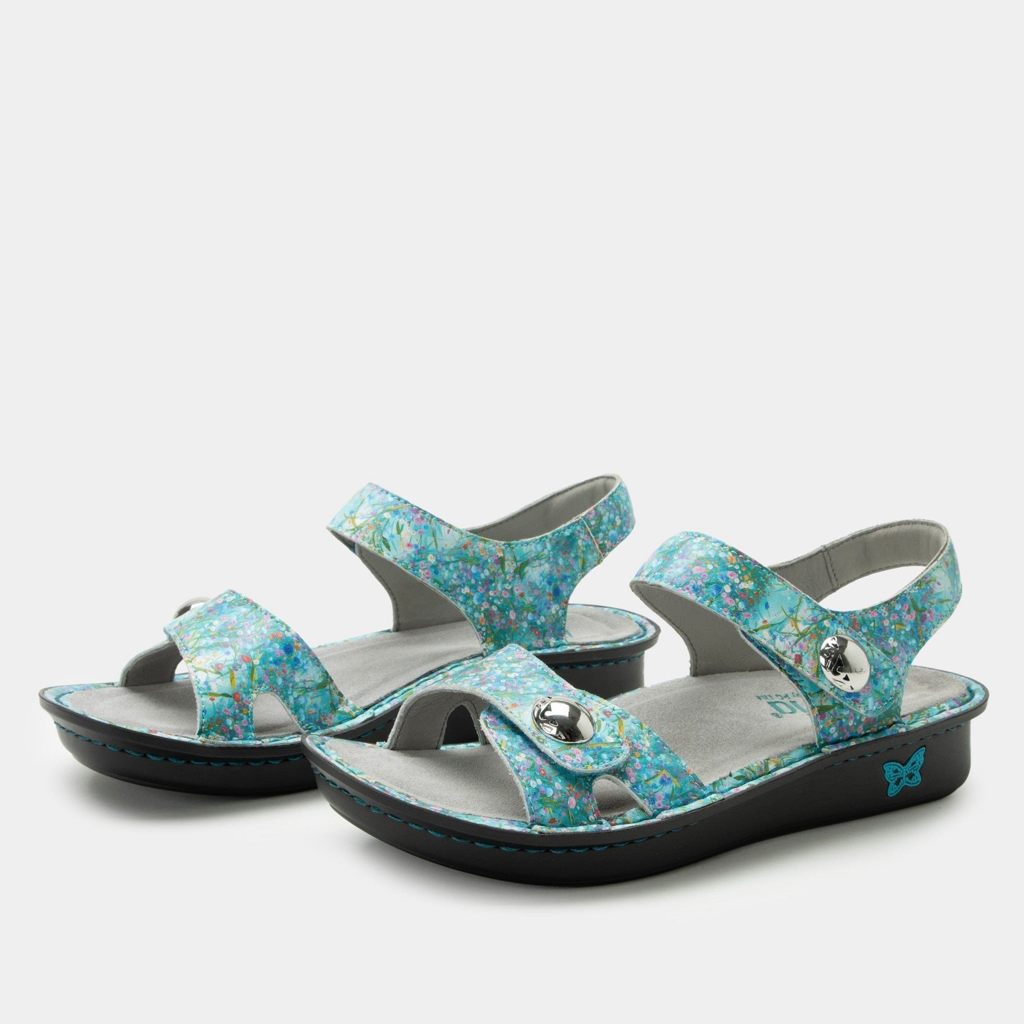 Alegria Vienna Waverly Mini Comfort Arch Support Women's Sandal in Aqua Flora
