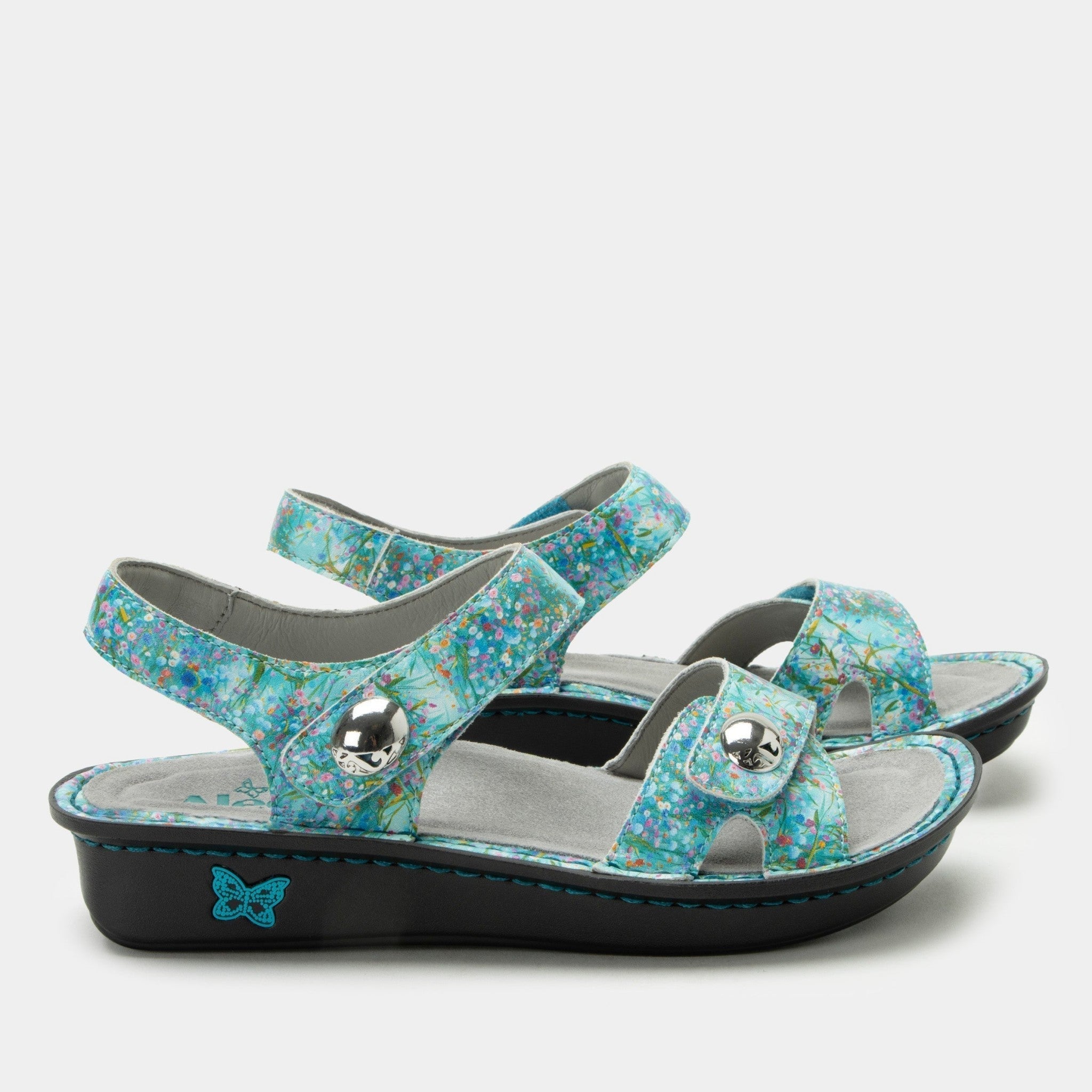Alegria Vienna Waverly Mini Comfort Arch Support Women's Sandal - Aqua Flora - 3