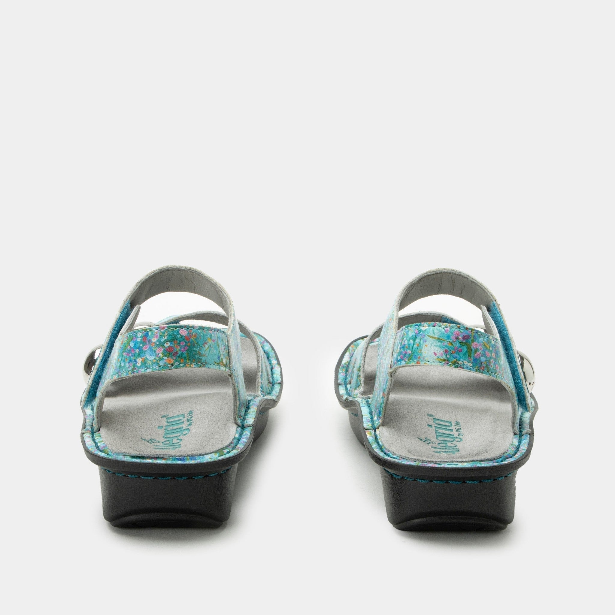 Alegria Vienna Waverly Mini Comfort Arch Support Women's Sandal - Aqua Flora - 4