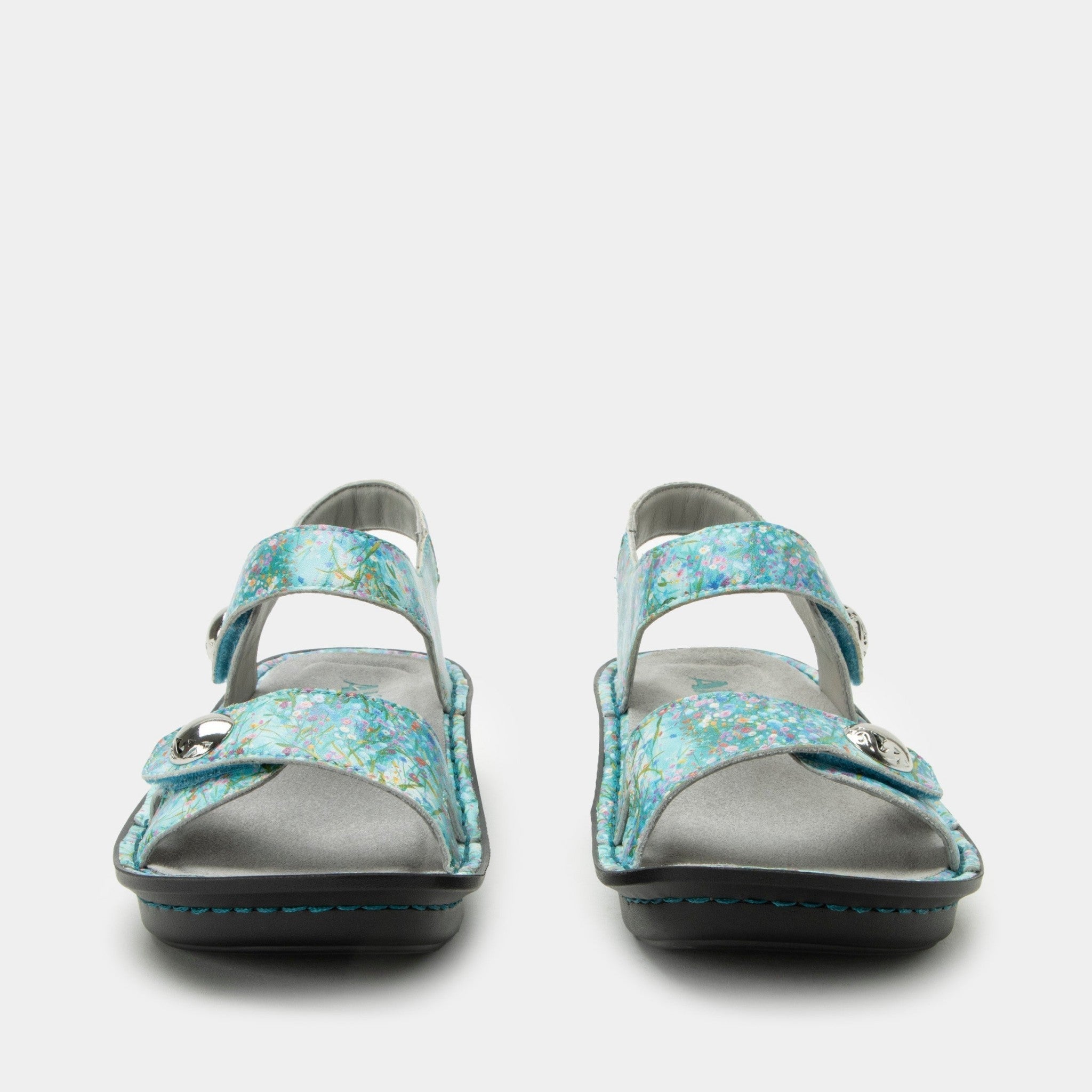 Alegria Vienna Waverly Mini Comfort Arch Support Women's Sandal - Aqua Flora - 6