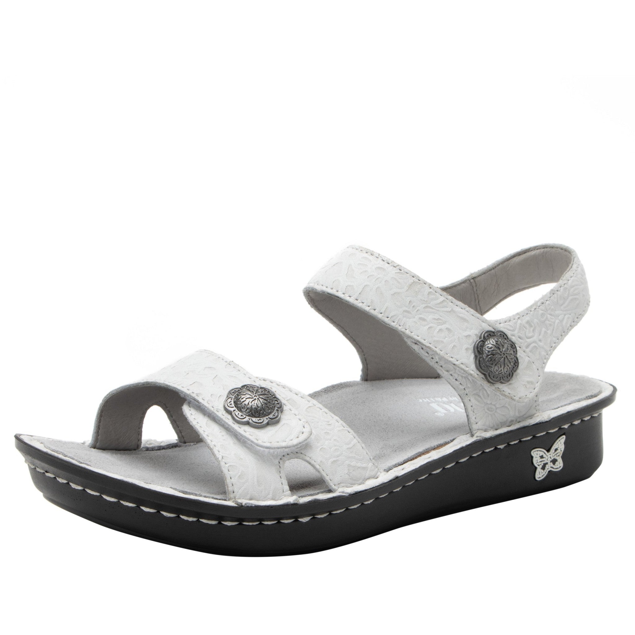 Alegria Vienna Waverly Mini Comfort Arch Support Women's Sandal in Delicut White
