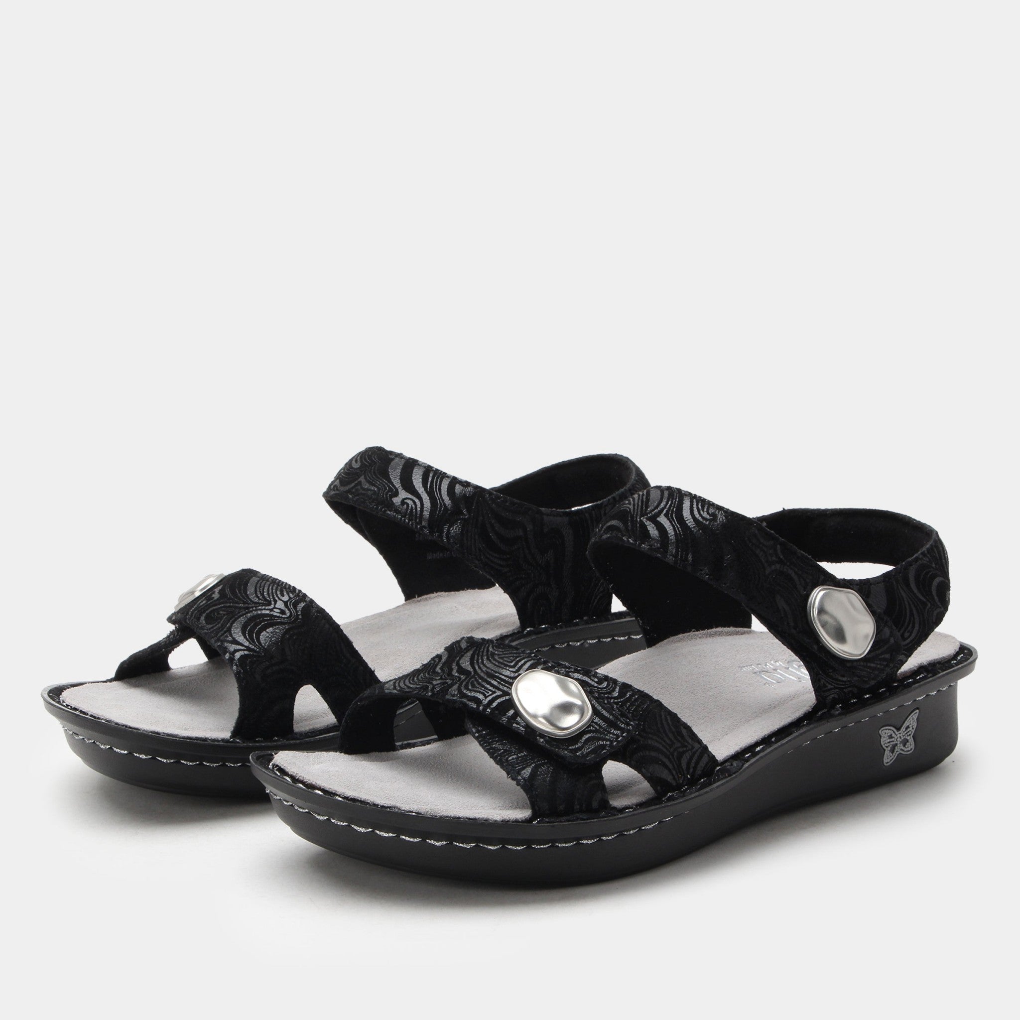 Alegria Vienna Waverly Mini Comfort Arch Support Women's Sandal - Swirling Black - 1