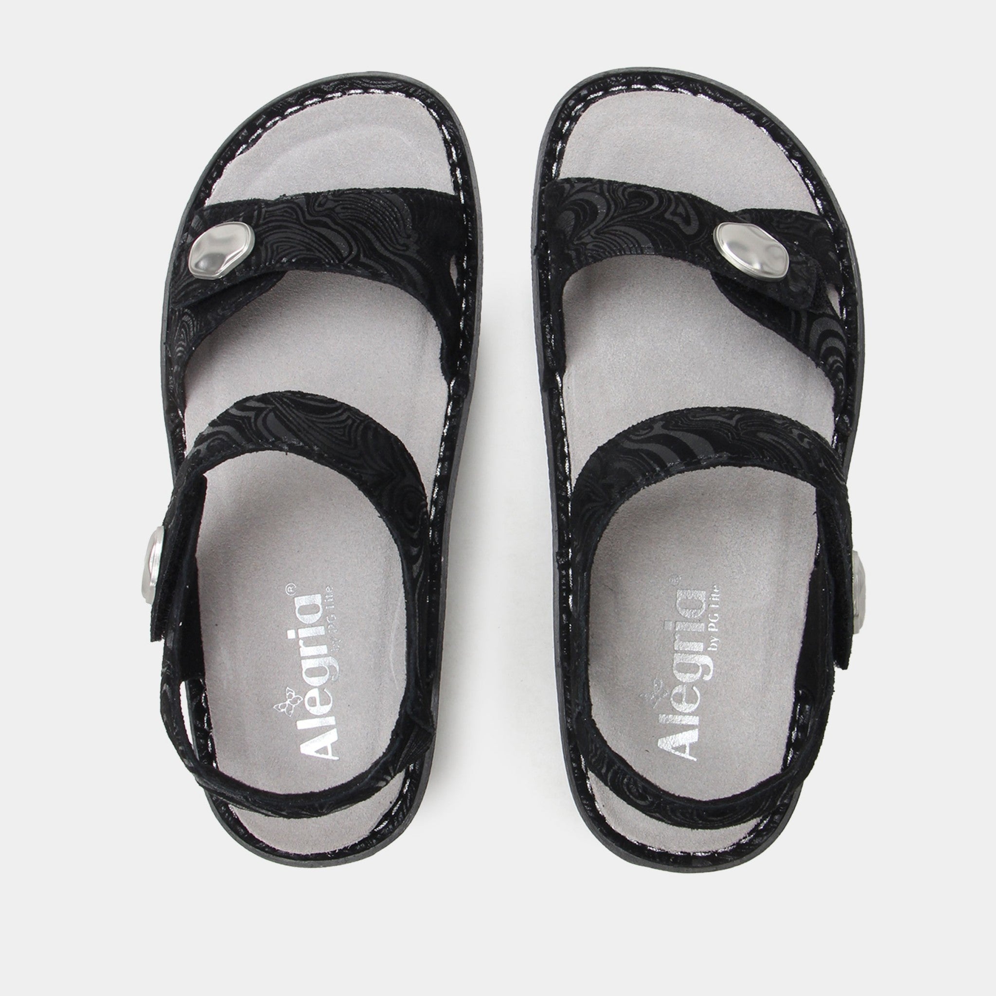 Alegria Vienna Waverly Mini Comfort Arch Support Women's Sandal - Swirling Black - 5