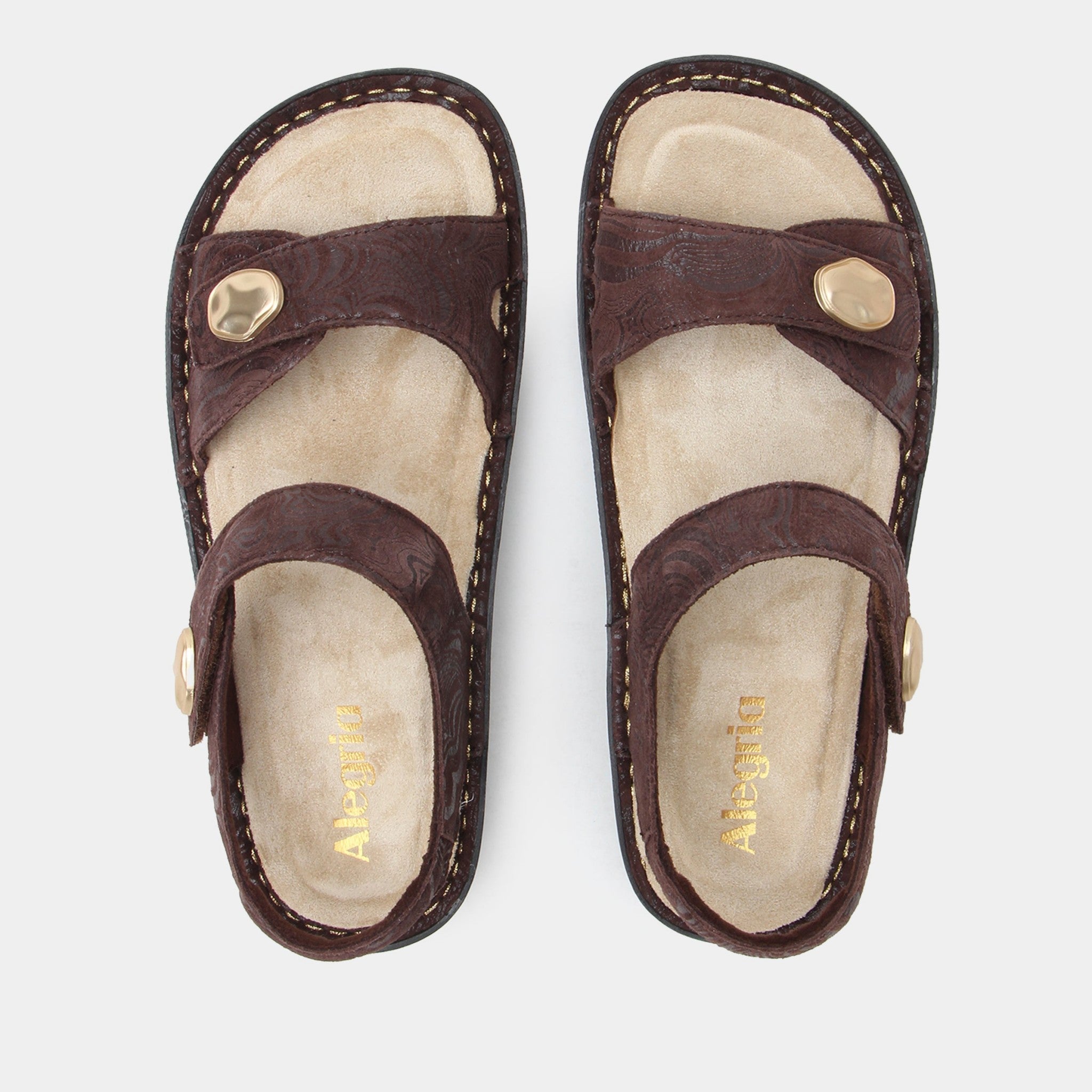 Alegria Vienna Waverly Mini Comfort Arch Support Women's Sandal - Swirling Brown - 5