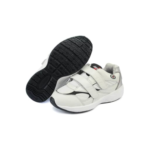 Answer2 554-3V Men's Athletic Walking Shoes with Straps - White/Navy