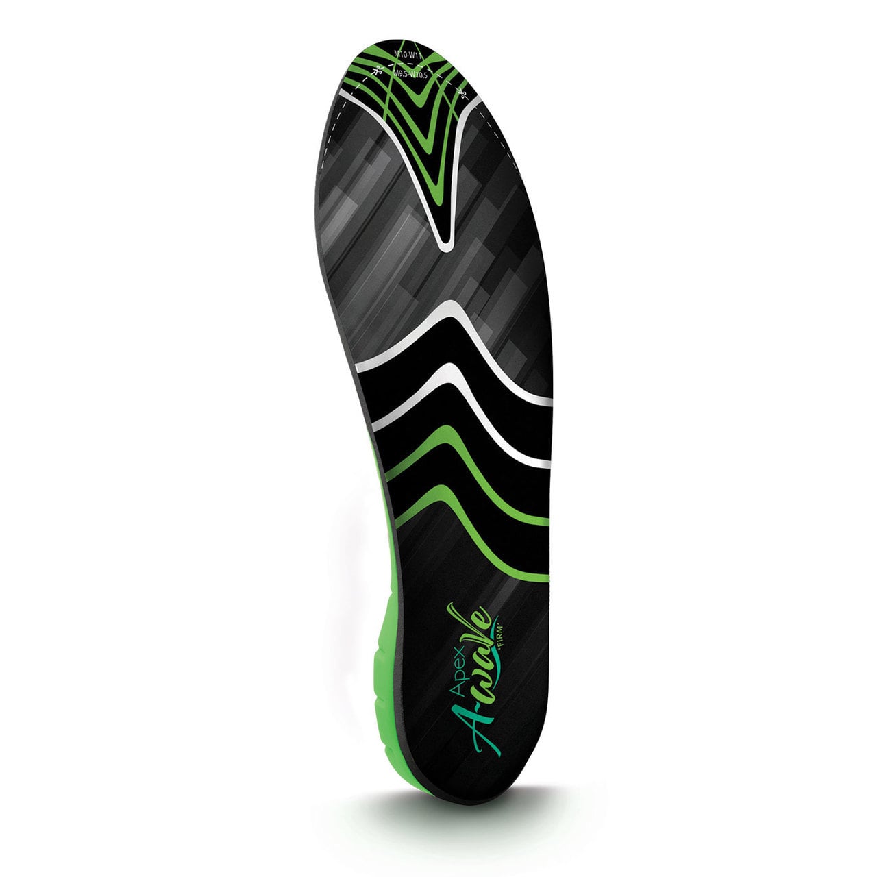 Apex A-Wave Orthotics for Low, Medium, or High Arches in Firm: Green