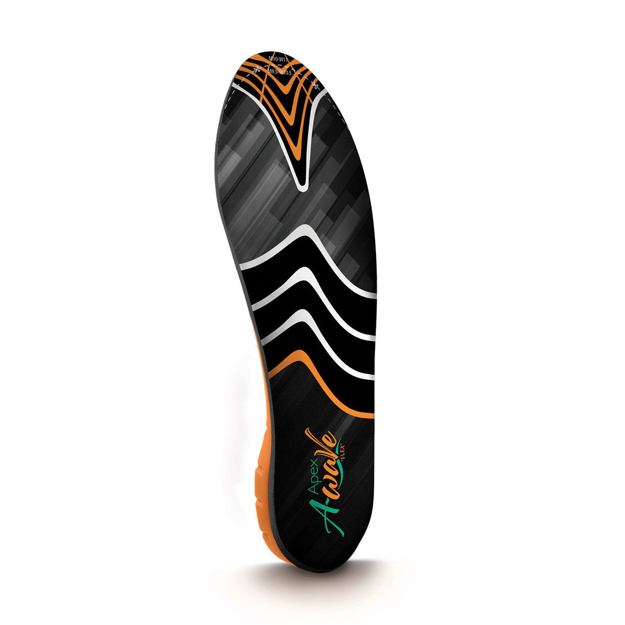Apex A-Wave Orthotics for Low, Medium, or High Arches in Flex: Orange
