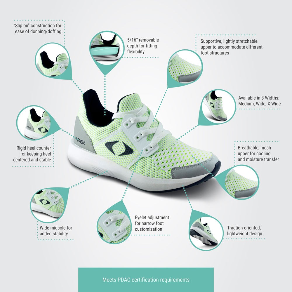 Apex Performance Athletic Sneakers - Women's - Mint - view 5