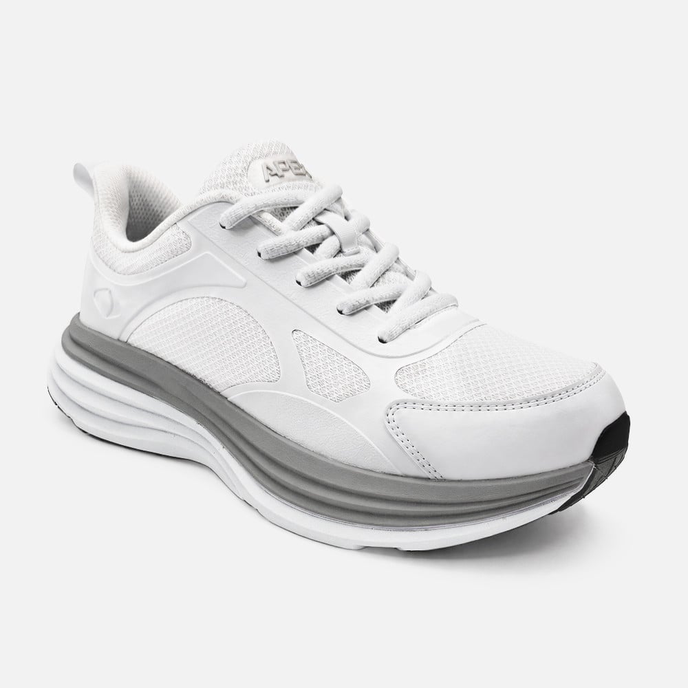 Apex Donna Ready2Walk Hands-Free Athletic Shoes - Women's - White - angled