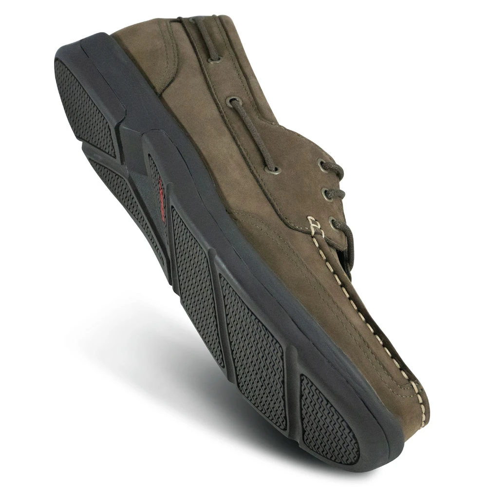 Apex Nubuck Leather Boat Shoes - Men's - Dark Brown - view 2
