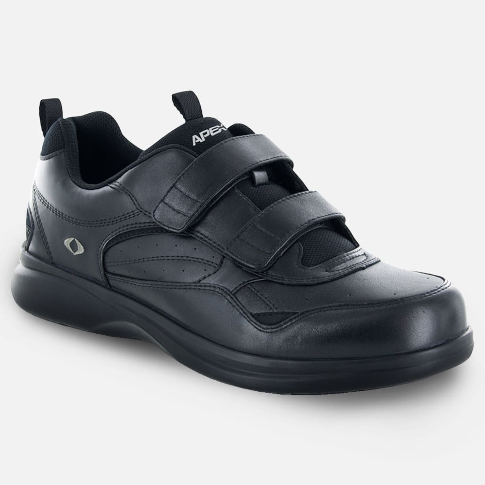 Apex Active Biomechanical Double Strap Walking Shoes - Men's - Black - view 1