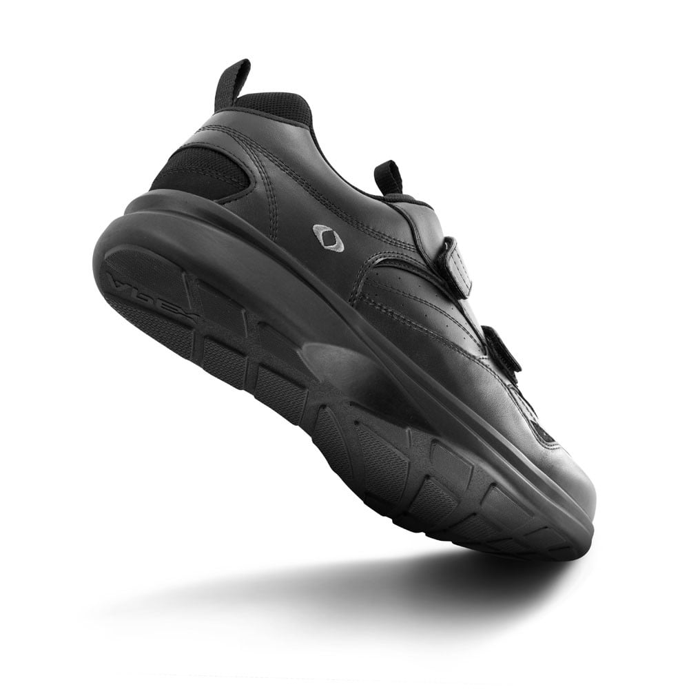 Apex Active Biomechanical Double Strap Walking Shoes - Men's - Black - view 2