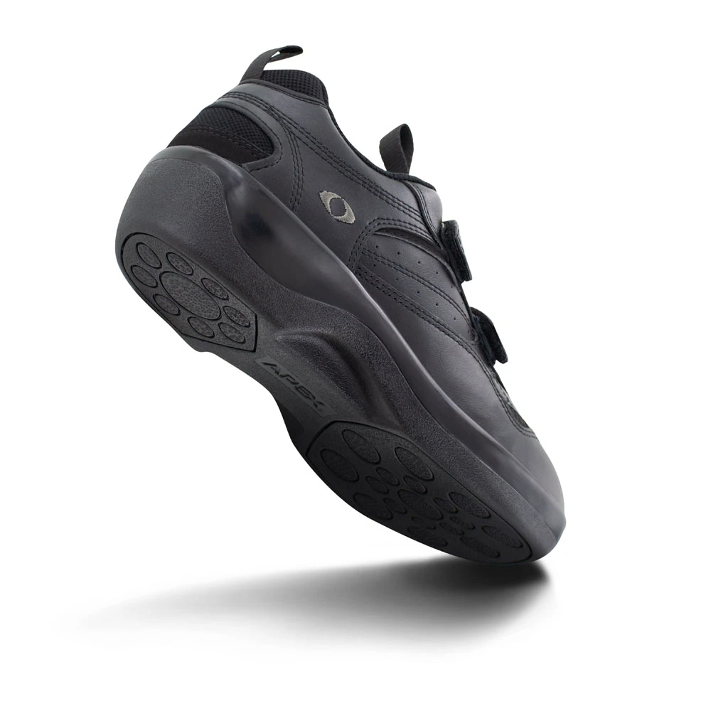 Apex Active Biomechanical Double Strap Walking Shoes - Women's - Black - view 2