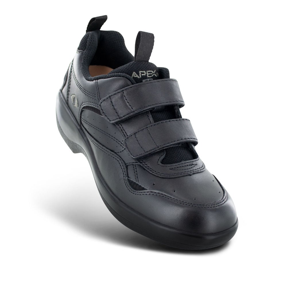 Apex Active Biomechanical Double Strap Walking Shoes - Women's - Black - view 4
