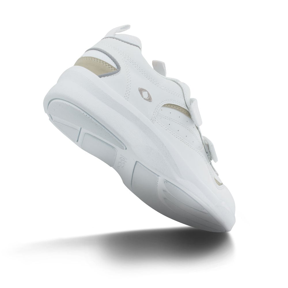 Apex Active Biomechanical Double Strap Walking Shoes - Men's - White - view 2