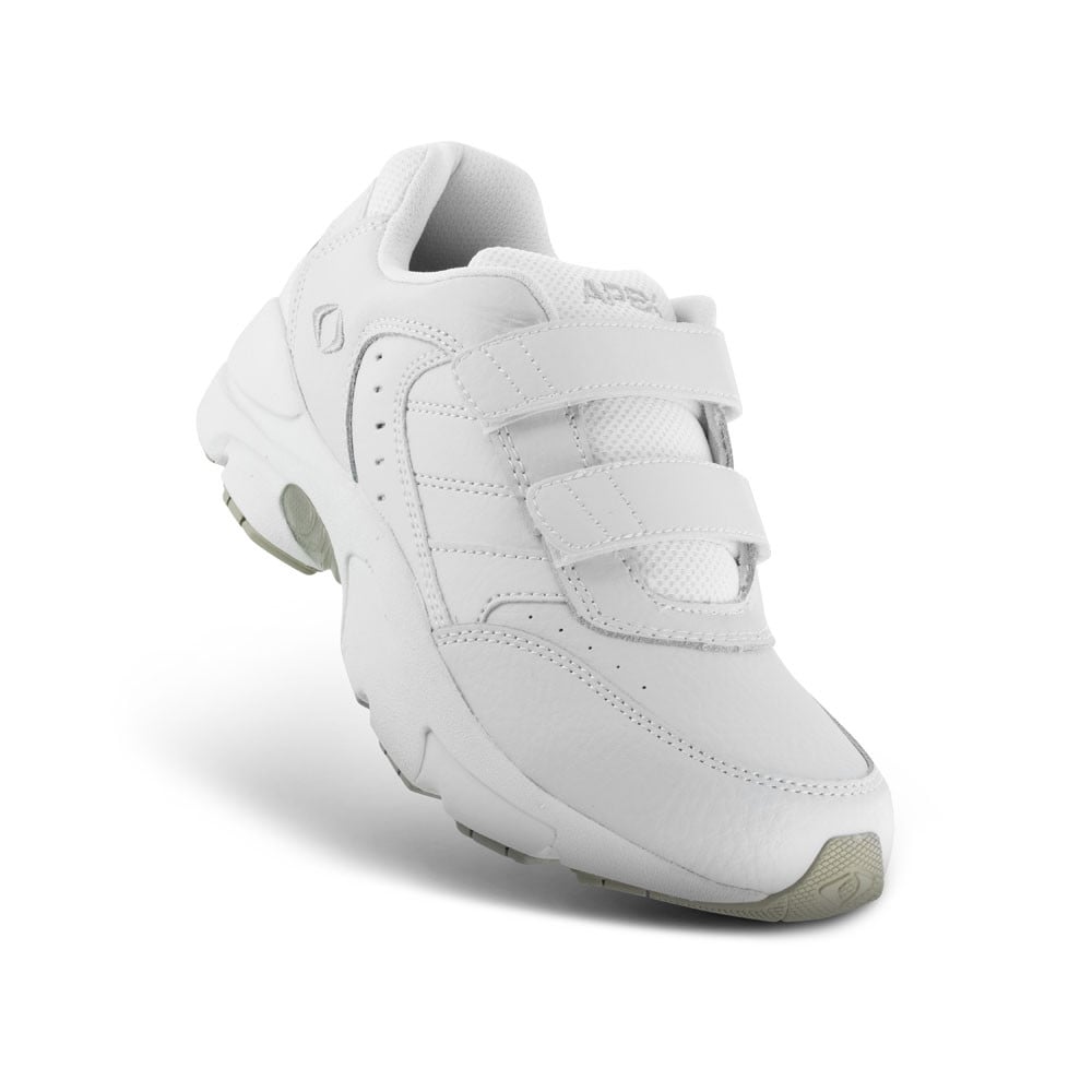 Apex Active Biomechanical Double Strap Walking Shoes - Men's - White - view 4