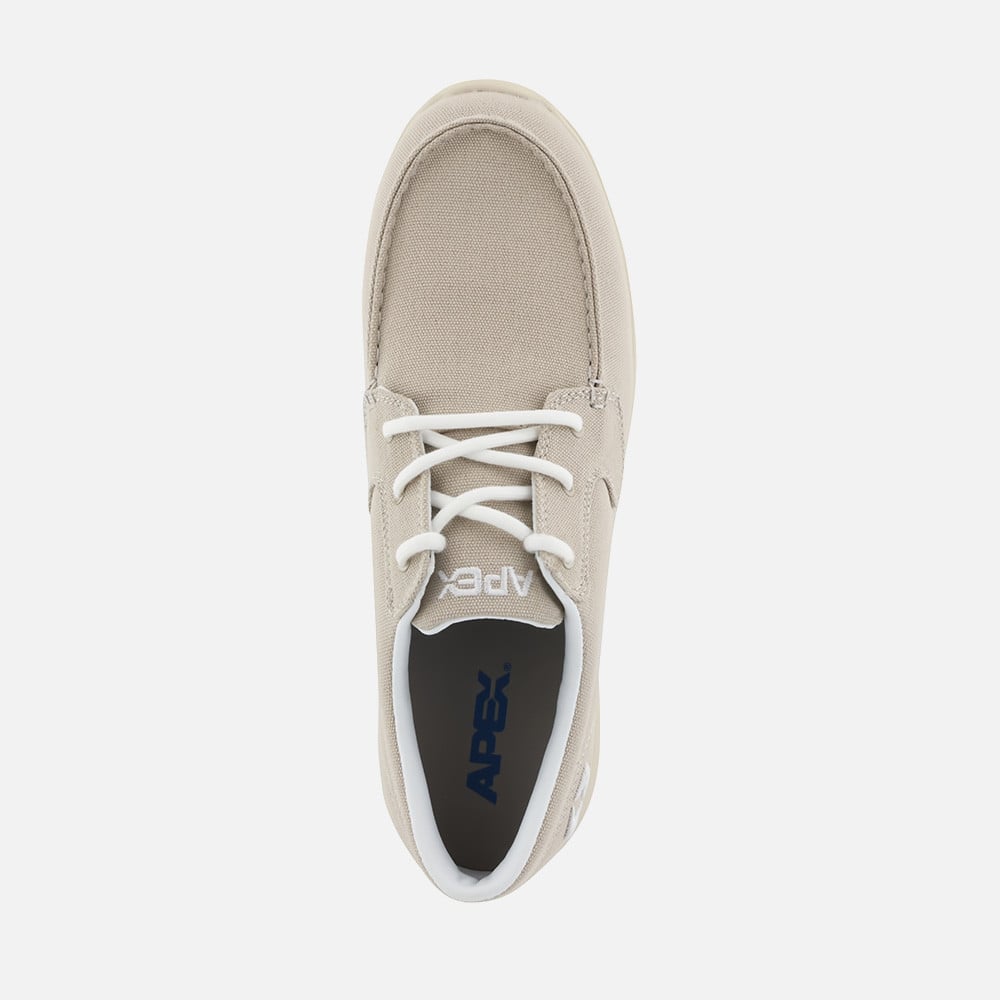 Apex Moc Toe Canvas Loafers - Men's - Tan - view 6