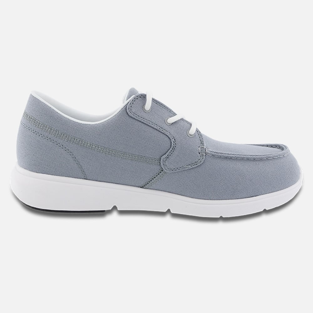 Apex Moc Toe Canvas Loafers - Men's - Gray - view 5