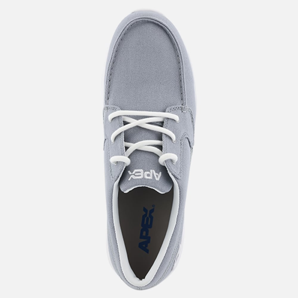 Apex Moc Toe Canvas Loafers - Men's - Gray - view 6