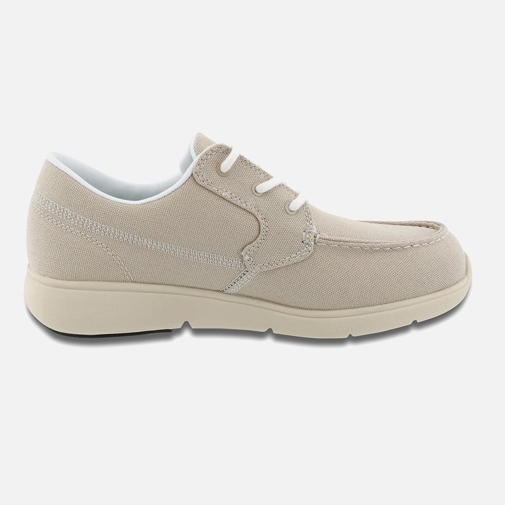 Apex Moc Toe Canvas Loafers - Women's - Tan - view 5