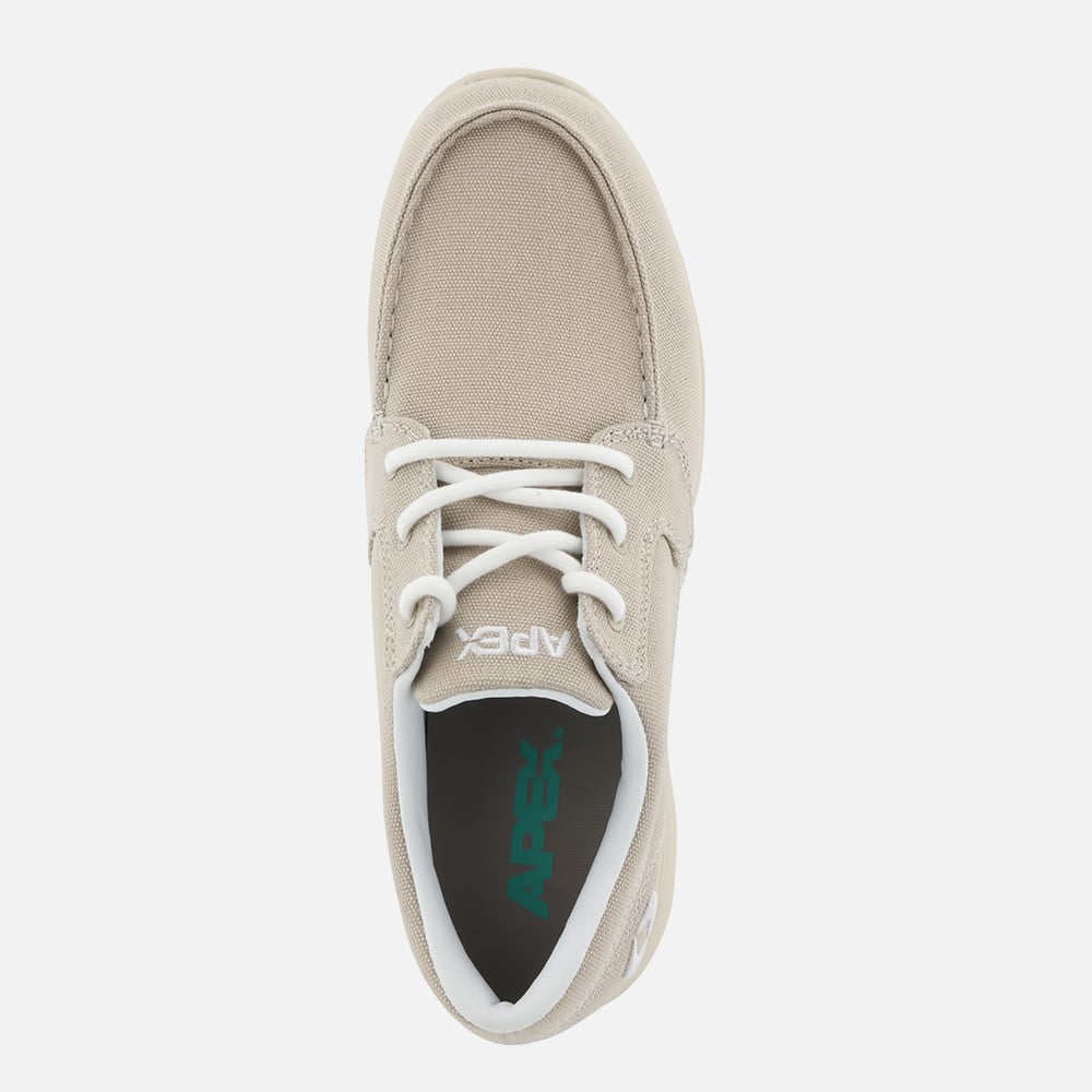 Apex Moc Toe Canvas Loafers - Women's - Tan - view 6