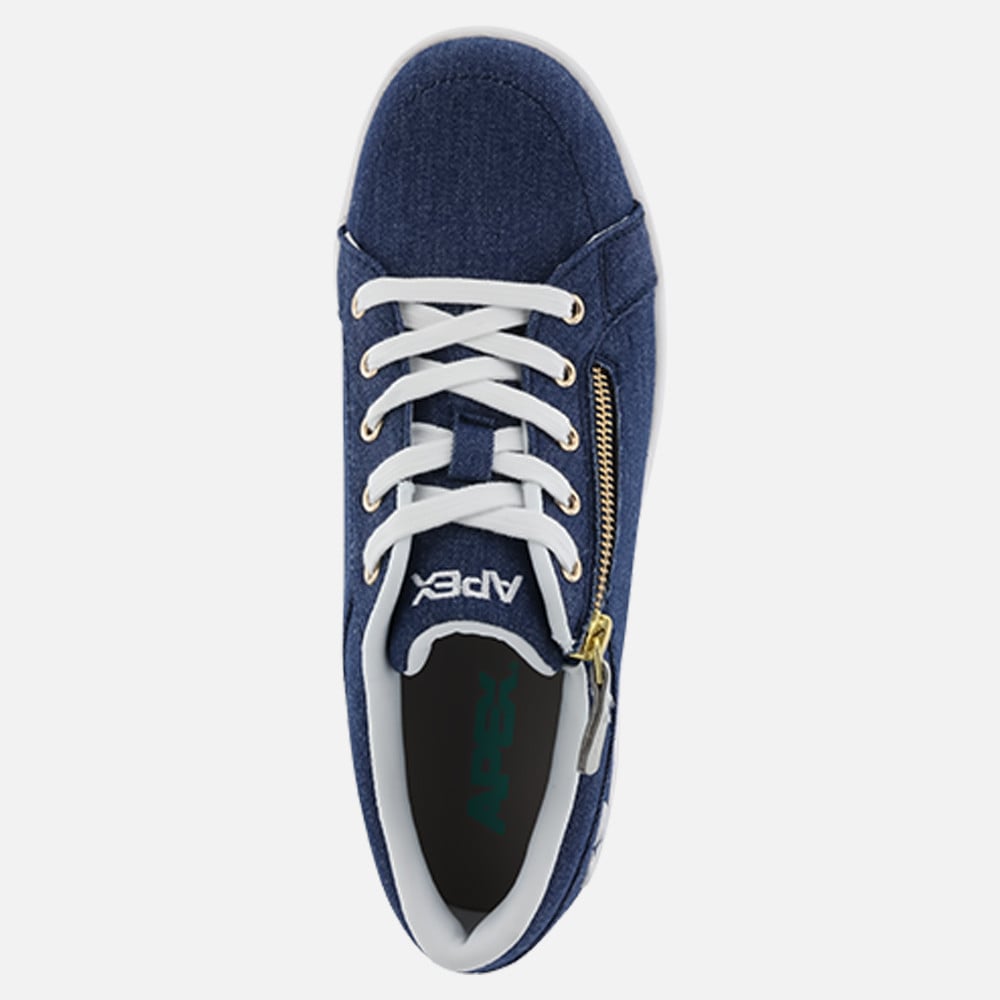 Apex Blutcher Canvas Zip Shoes - Women's - Navy - view 6
