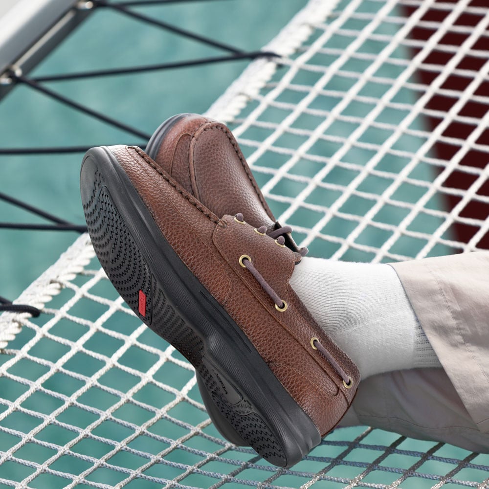 Apex Nubuck Leather Boat Shoes - Men's - Dark Brown - view 7