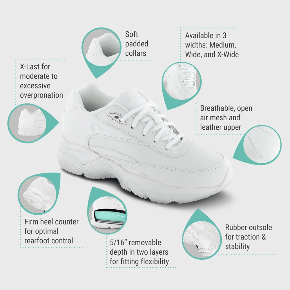 Apex Women's Lace Walking Shoes - X Last - White - view 5