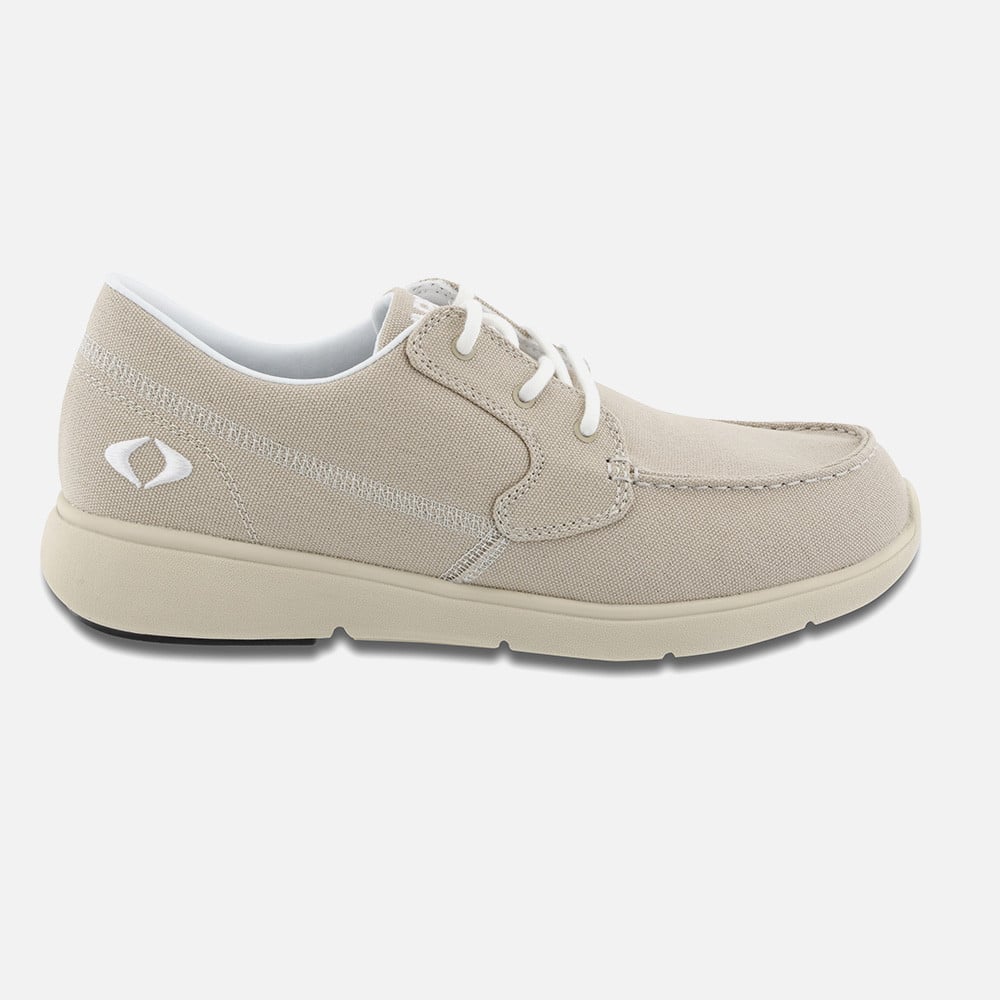 Apex Moc Toe Canvas Loafers - Men's - Tan - view 3