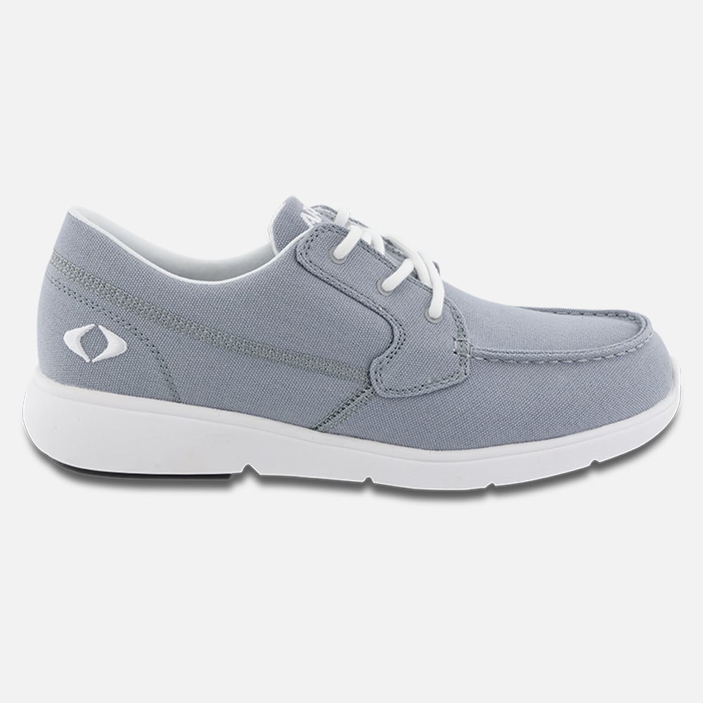 Apex Moc Toe Canvas Loafers - Men's - Gray - view 3
