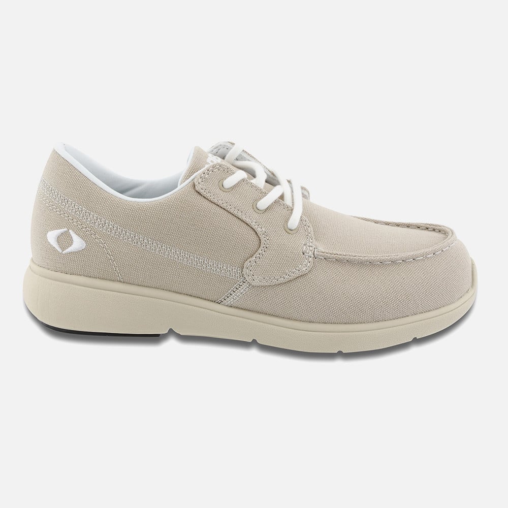 Apex Moc Toe Canvas Loafers - Women's - Tan - view 3