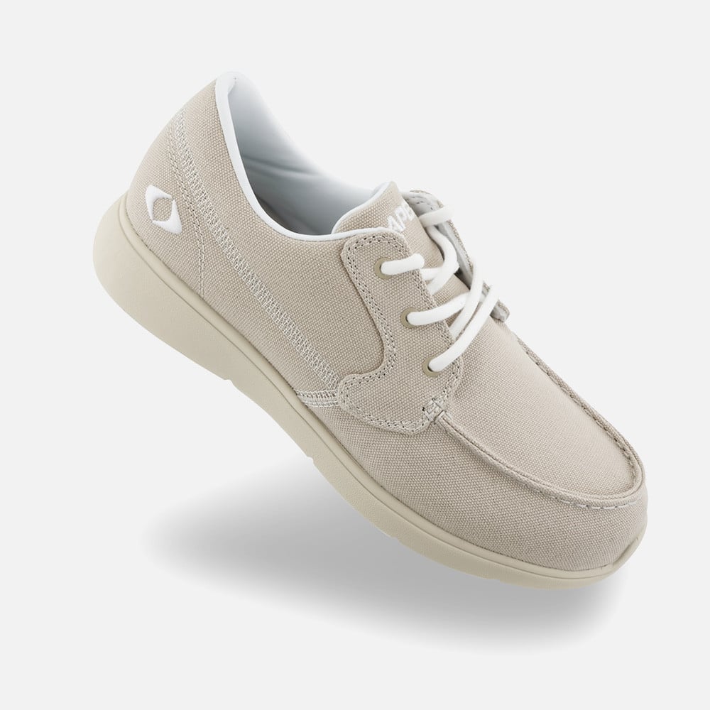 Apex Moc Toe Canvas Loafers - Women's - Tan - view 4