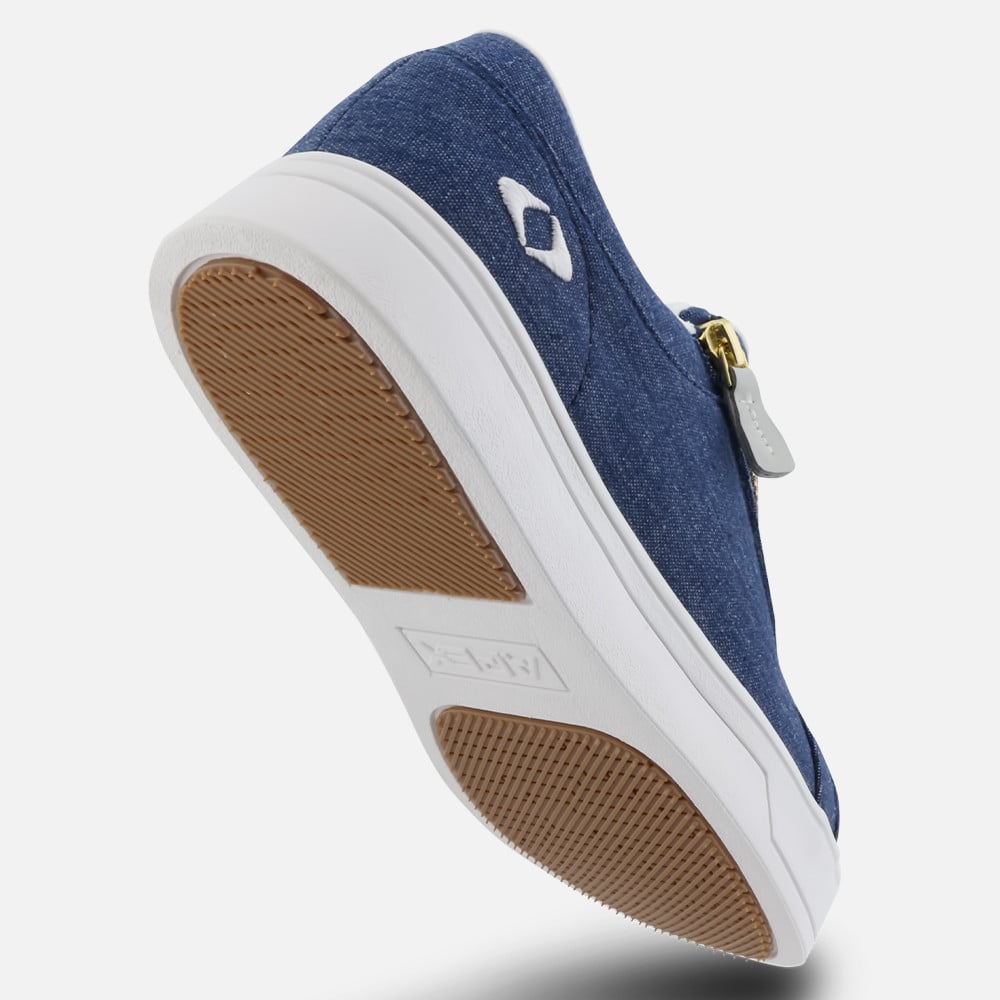Apex Moc Toe Canvas Loafers - Women's - Navy - view 2