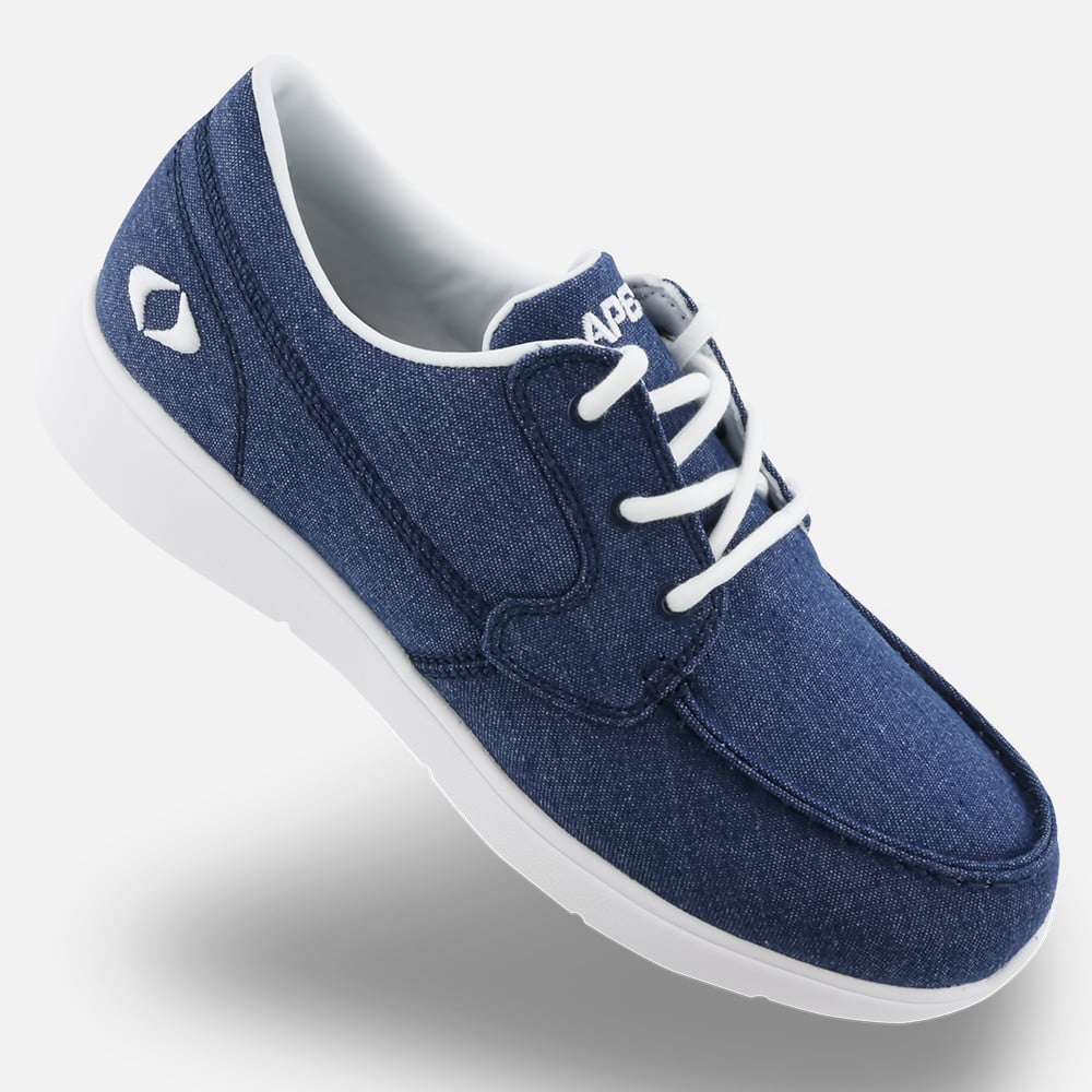 Apex Moc Toe Canvas Loafers - Women's - Navy - view 4