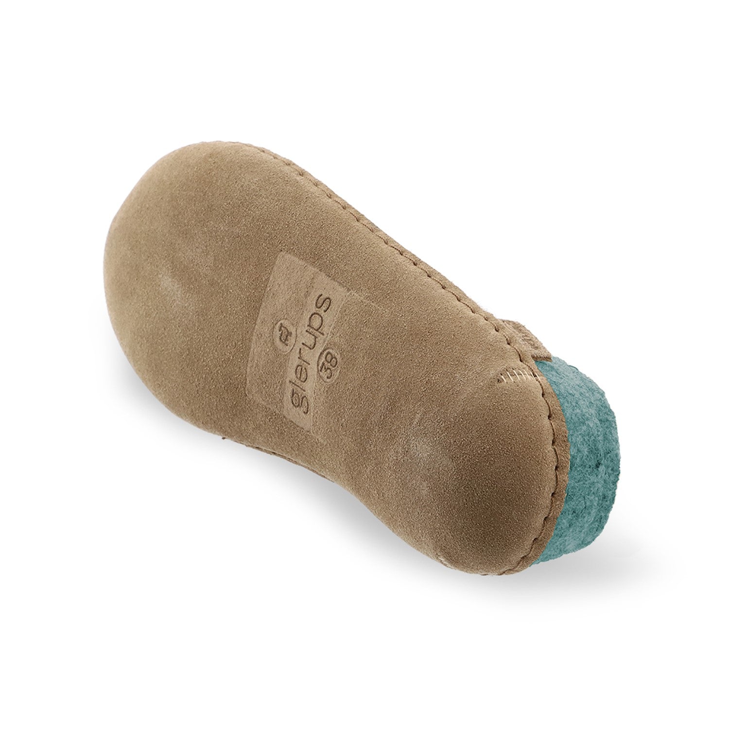 Glerups Wool Open Heel Unisex Slipper / Slip-on Clog - Leather Sole - Model B - B North Sea 24