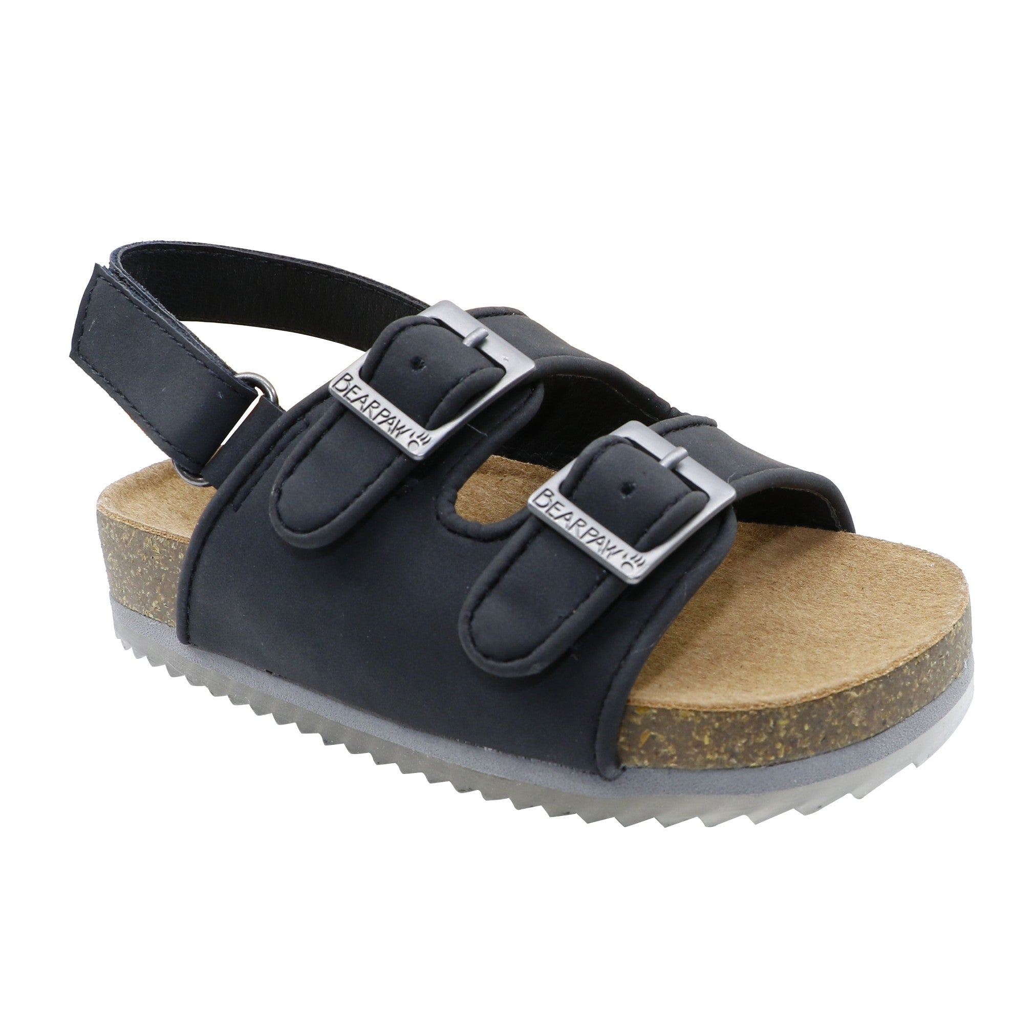 Bearpaw Brooklyn Toddler Toddler Knitted Textile Sandals - 1768T Bearpaw- 011 - Black - Profile View