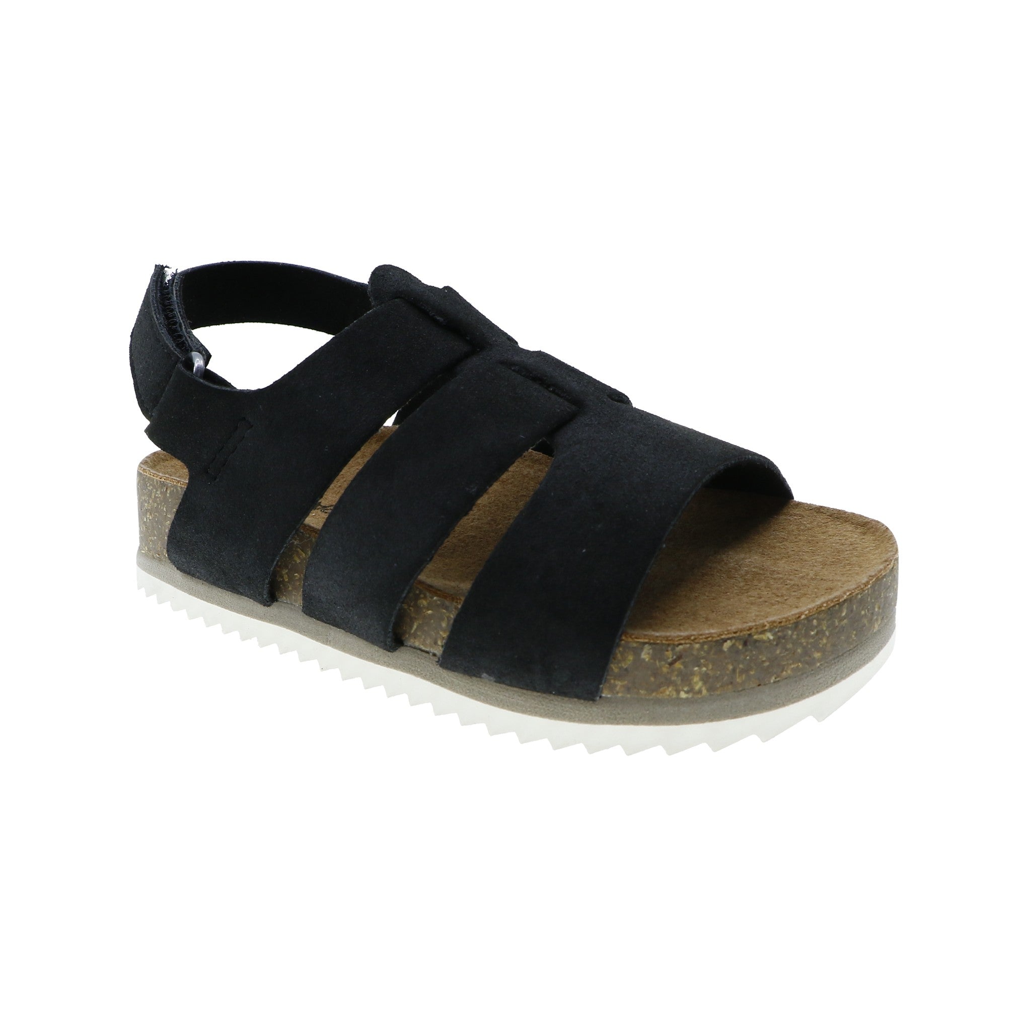 Bearpaw Zaidee Toddler Toddler Knitted Textile Sandals - 2462T Bearpaw- 011 - Black - Profile View
