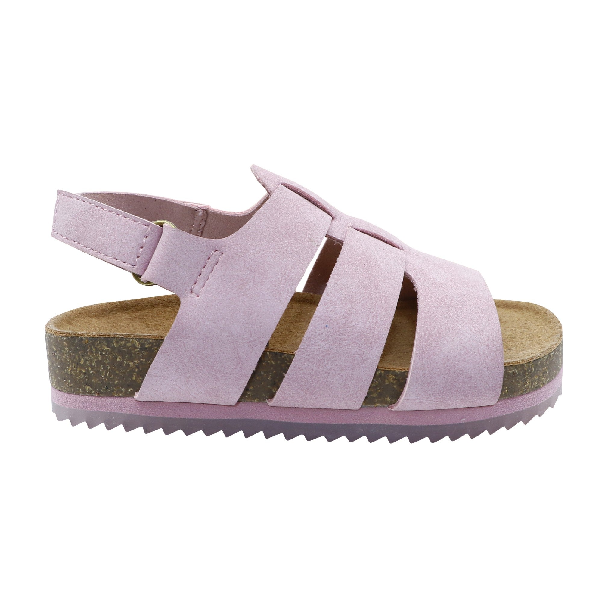 Bearpaw Zaidee Toddler Toddler Knitted Textile Sandals - 2462T Bearpaw- 652 - Pink - Side View