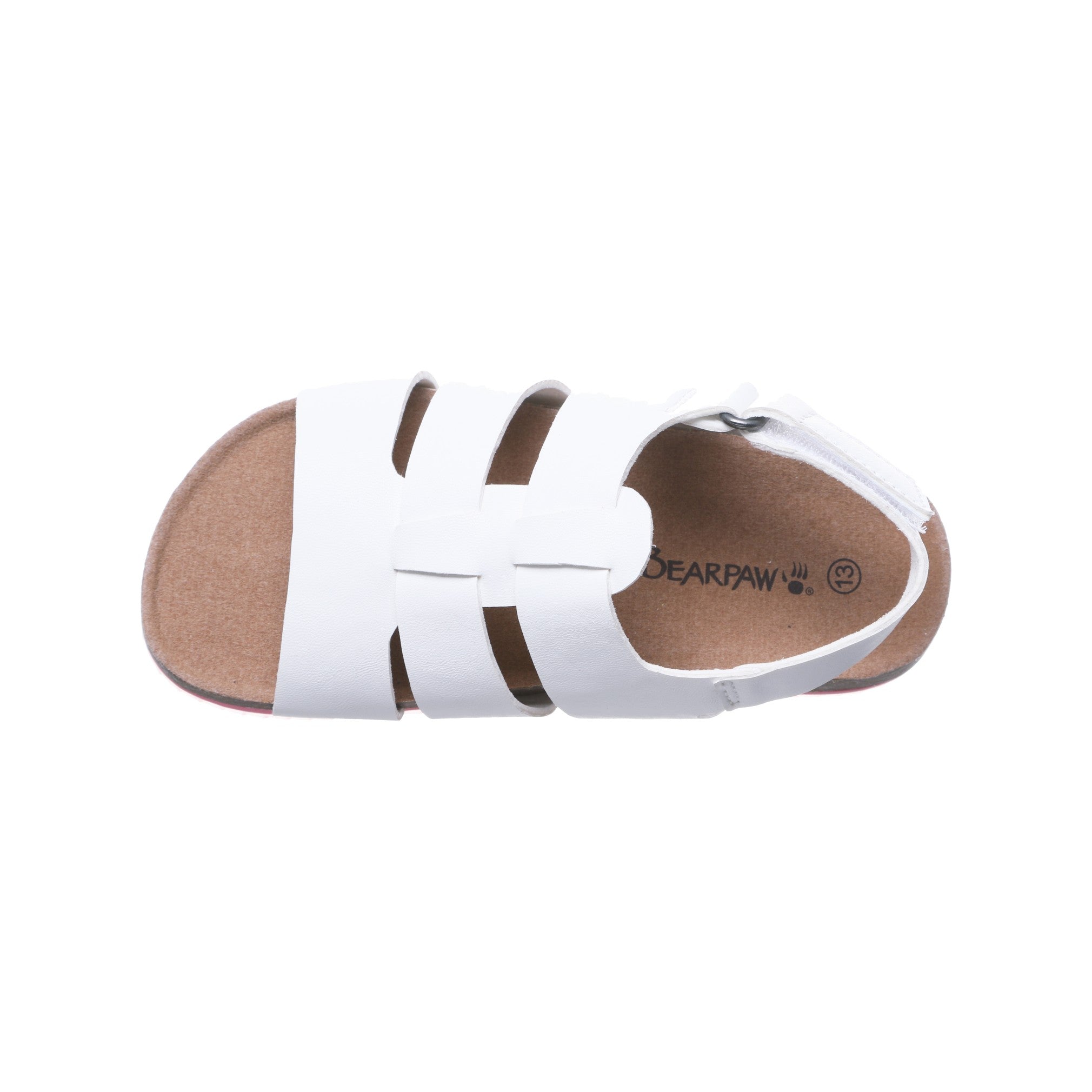 Bearpaw Zaidee Kid's Knitted Textile Sandals - 2462Y Bearpaw- 010 - White - View
