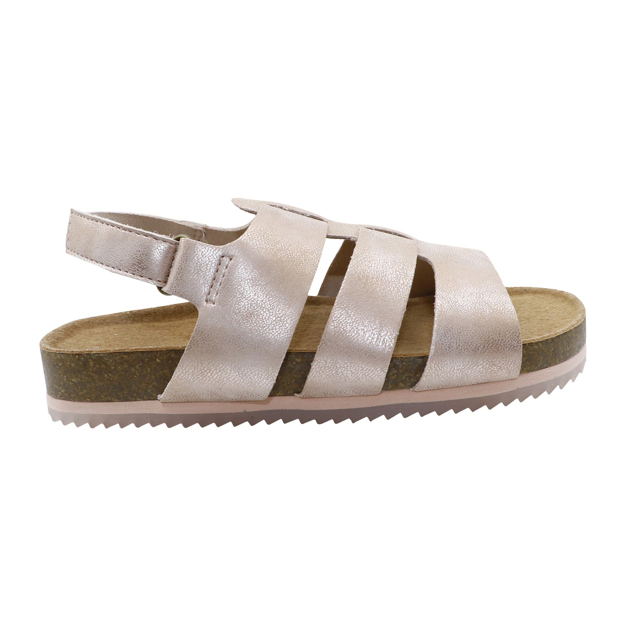 Bearpaw Zaidee Kid's Knitted Textile Sandals - 2462Y Bearpaw- 652 - Pink - Side View