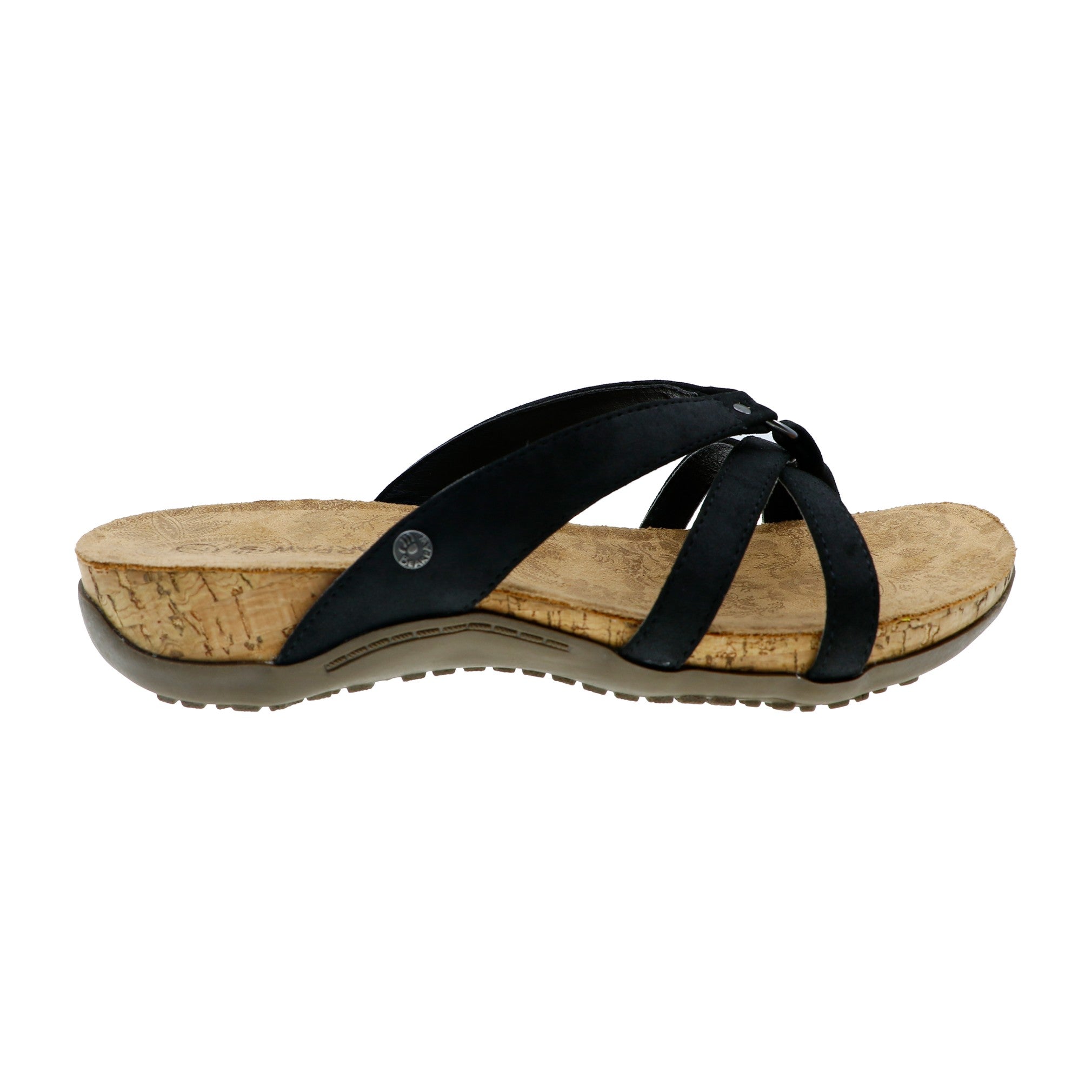Bearpaw Fawn Women's Knitted Textile Sandals - 2609W Bearpaw- 011 - Black - Side View