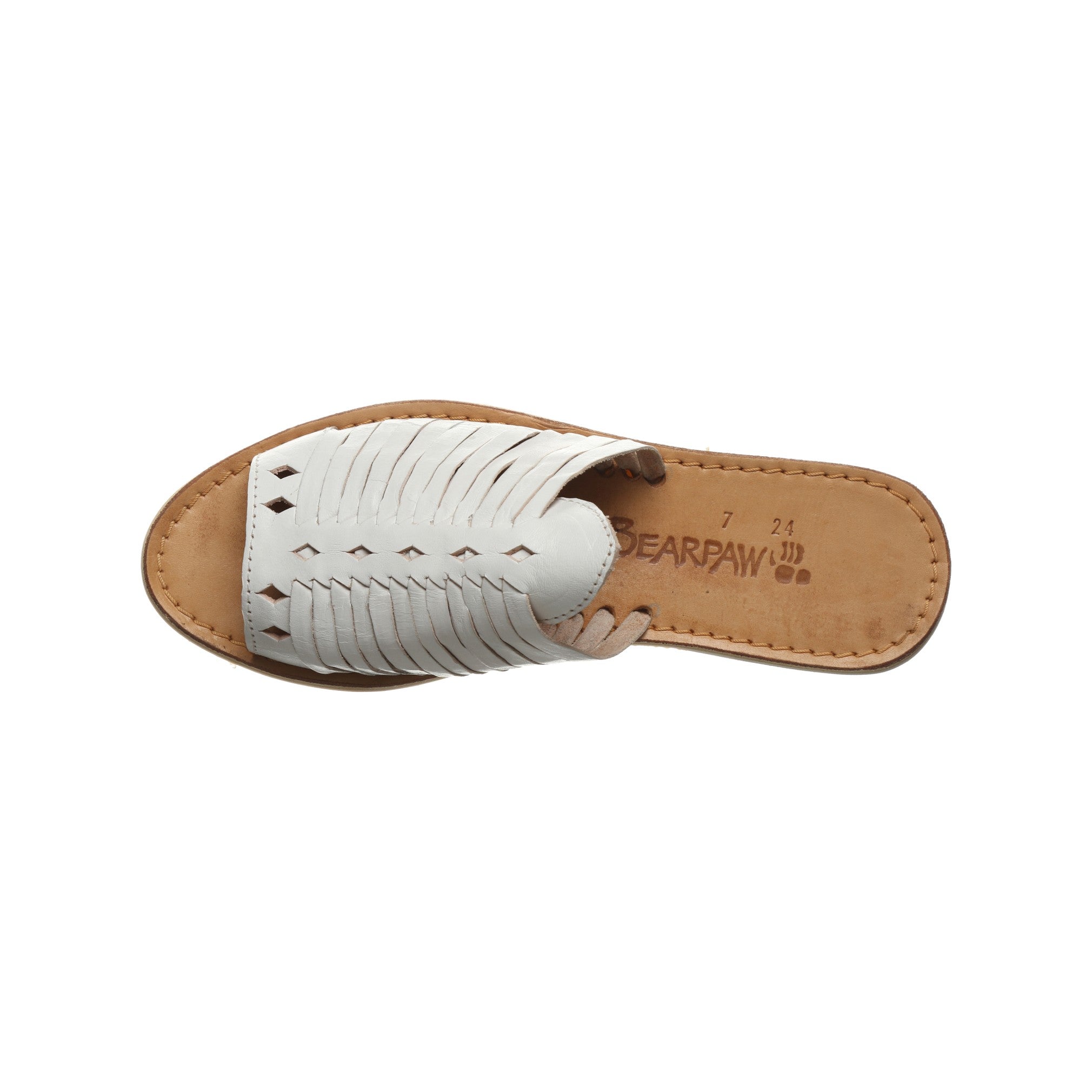 Bearpaw Rosa Women's Leather Sandals - 2658W Bearpaw- 010 - White - View