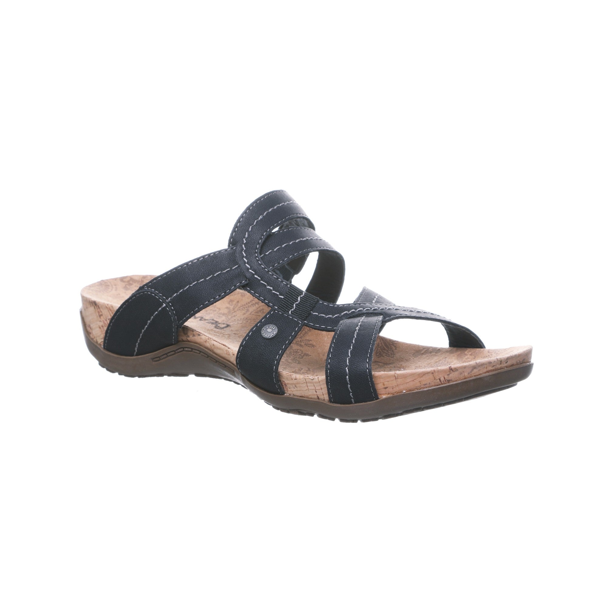 Bearpaw Kai Ii Women's Knitted Textile Sandals - 2666W Bearpaw- 011 - Black - Profile View