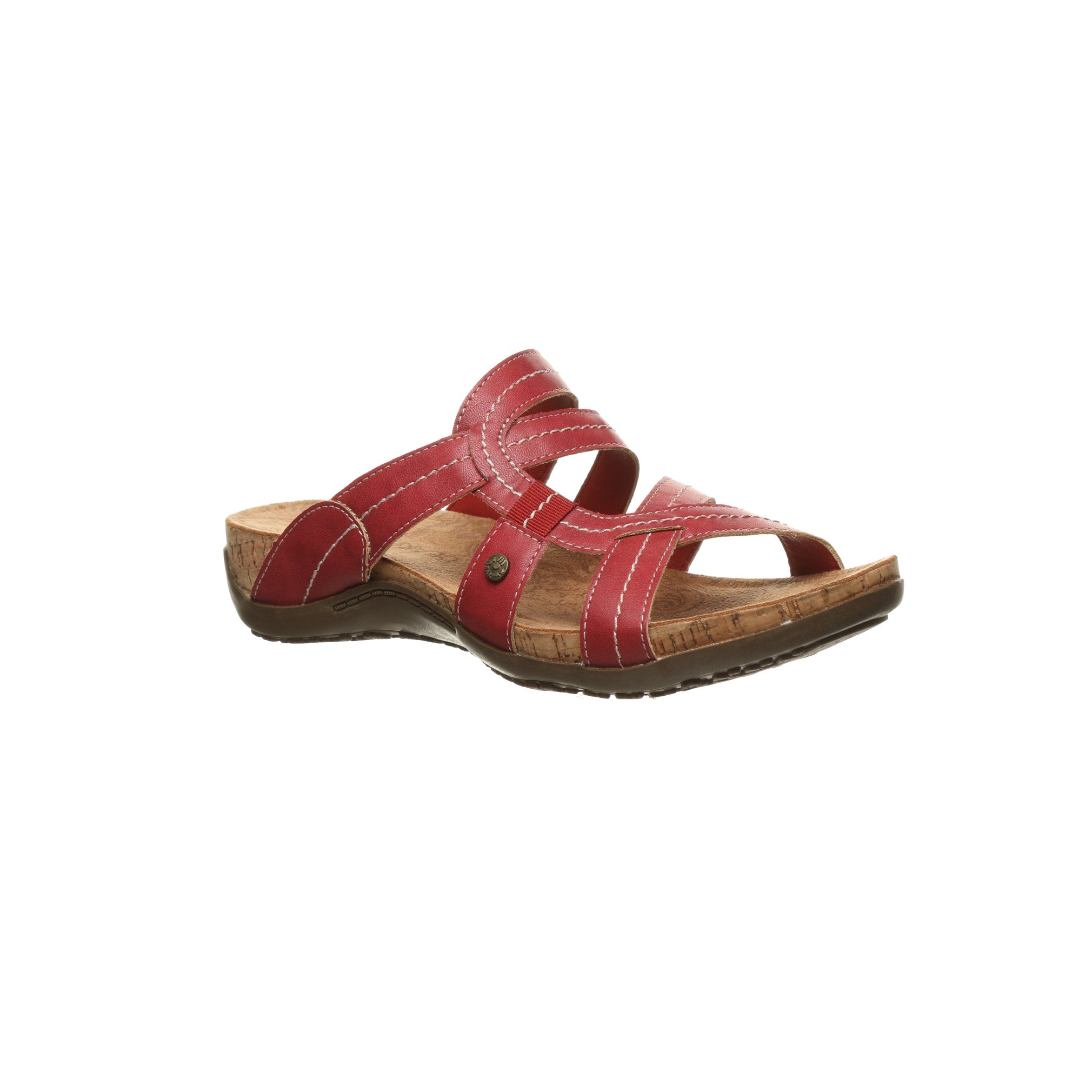Bearpaw Kai Ii Women's Knitted Textile Sandals - 2666W Bearpaw- 614 - Red - Profile View