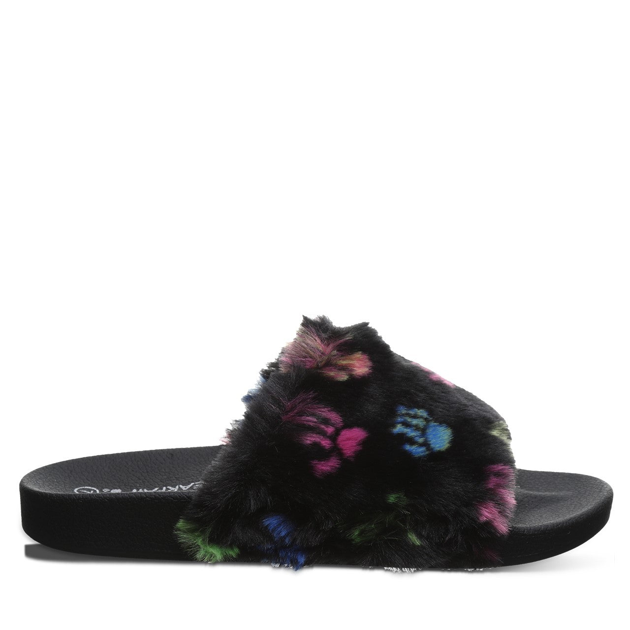 Bearpaw Lucinda Women's Furry Slippers - 2688W Bearpaw- 901 - Black Multi - View